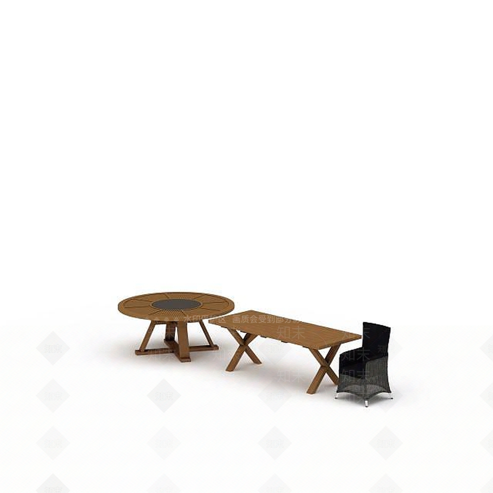 现代书桌椅3D模型下载【ID:1195579731】