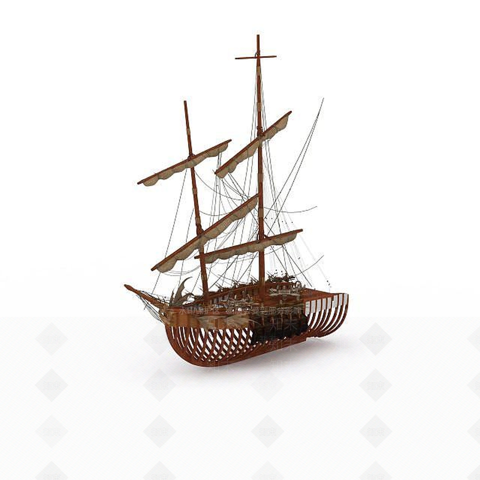 现代船3D模型下载【ID:1195579800】
