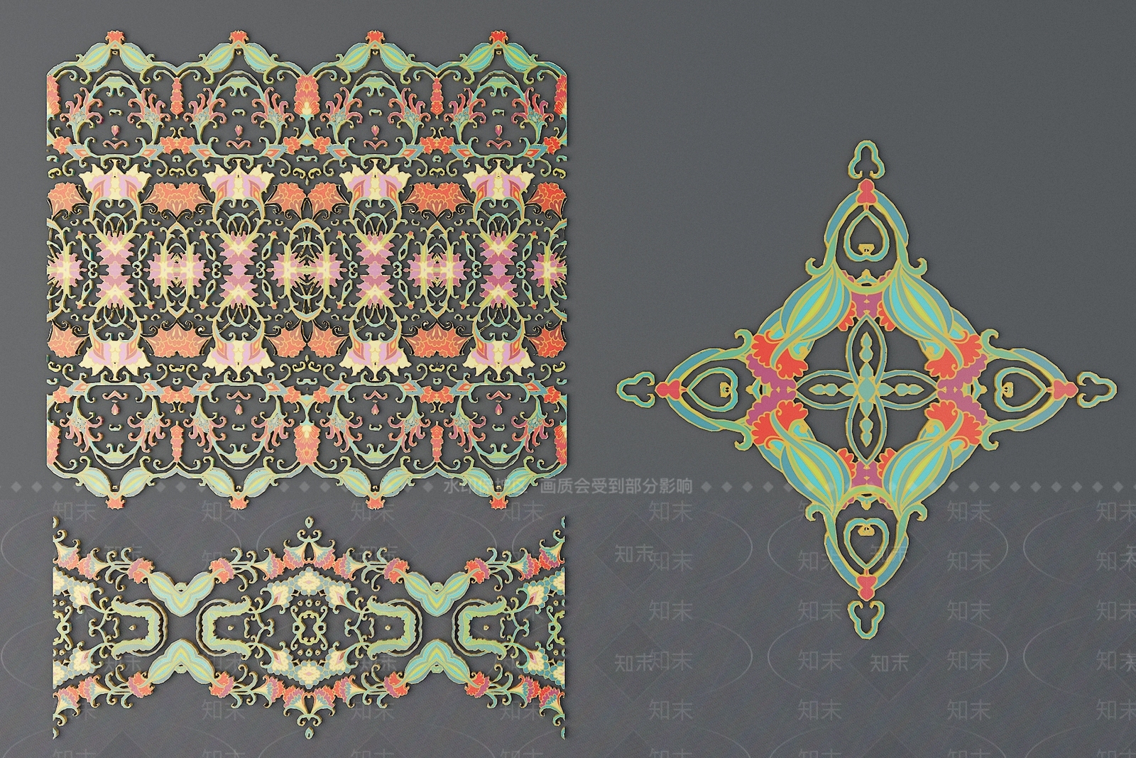 新中式中式雕花3D模型下载【ID:1195580844】
