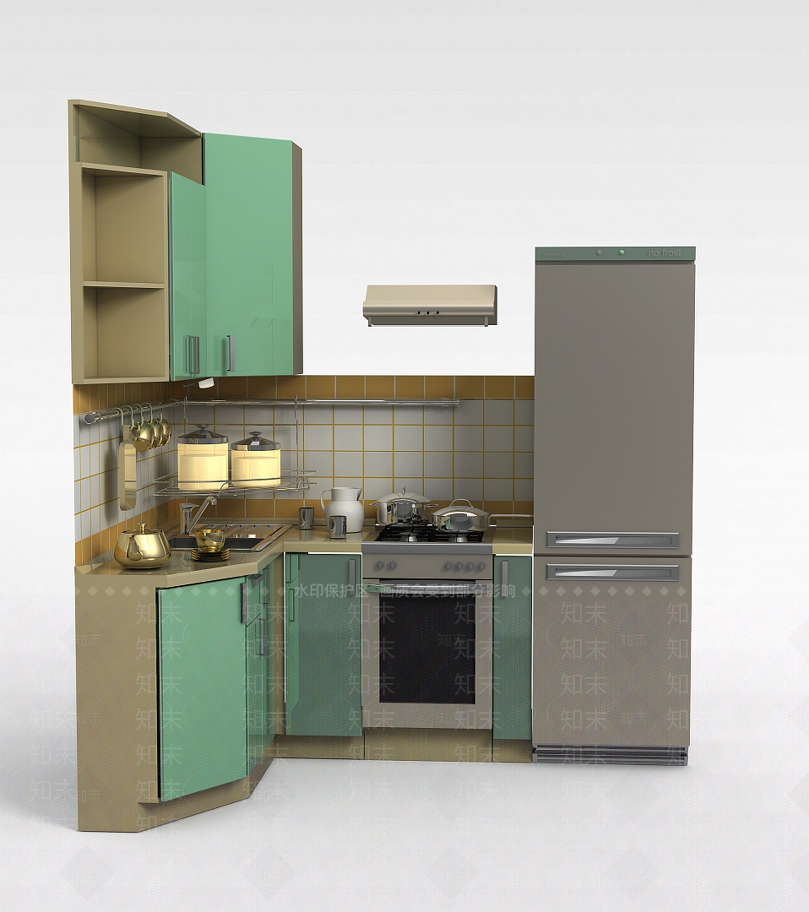 现代厨具3D模型下载【ID:1199943995】