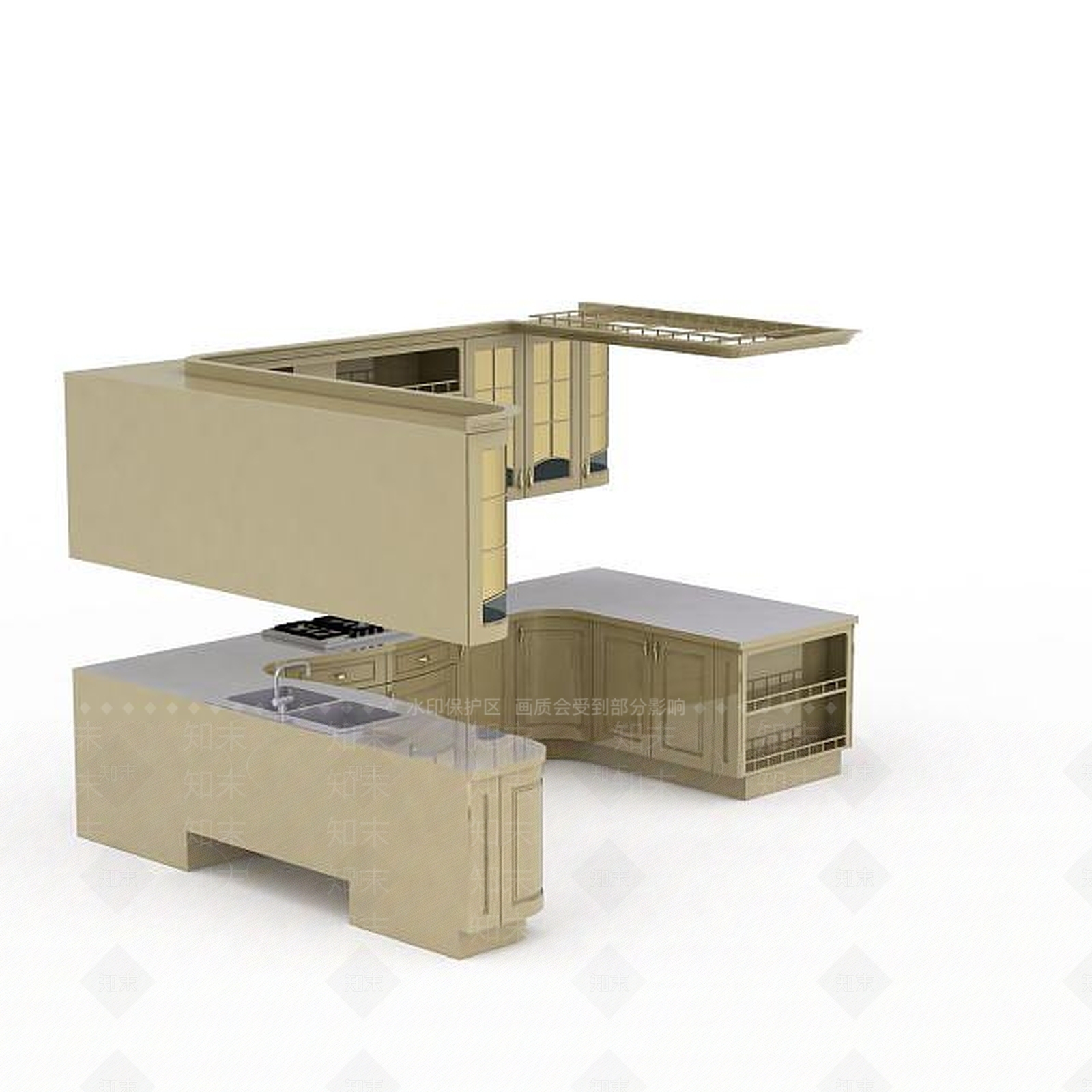现代厨具3D模型下载【ID:1200005615】