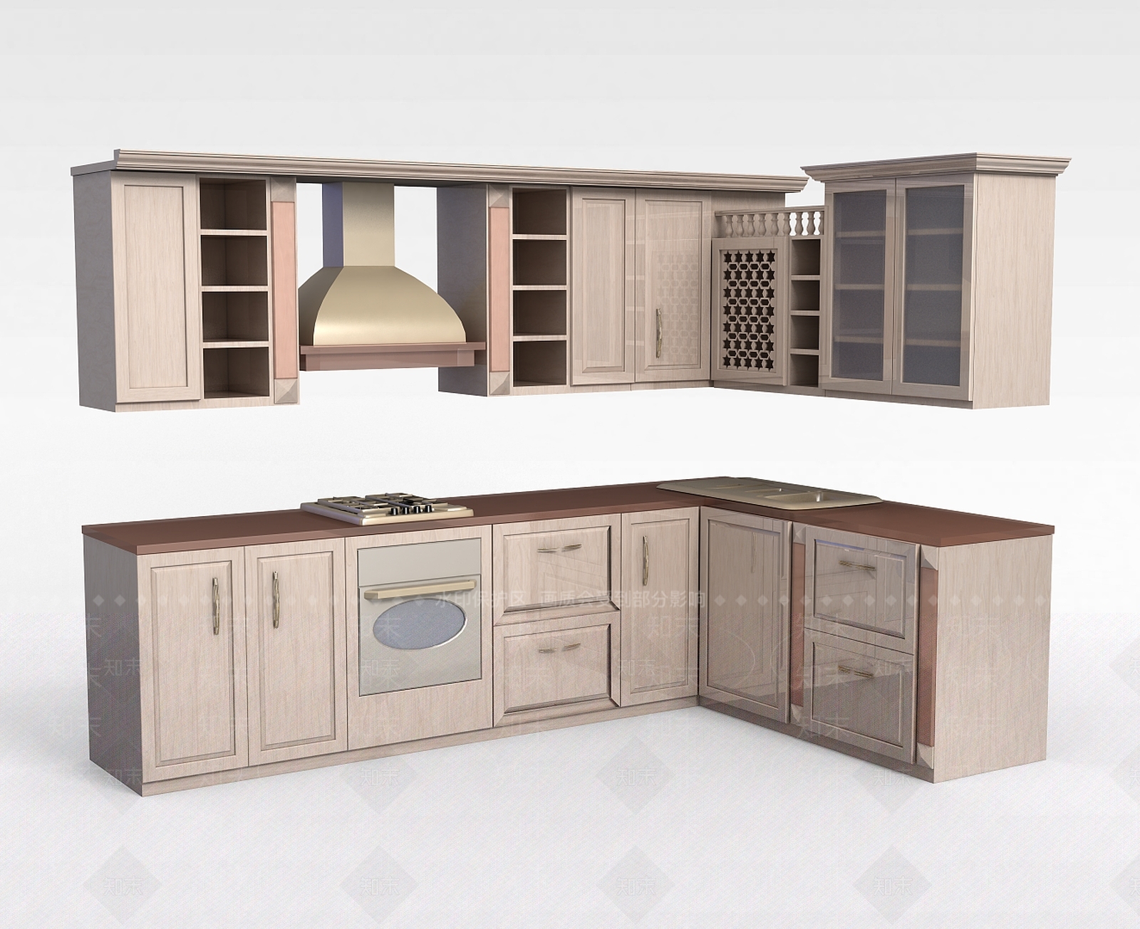 现代厨具3D模型下载【ID:1200106935】