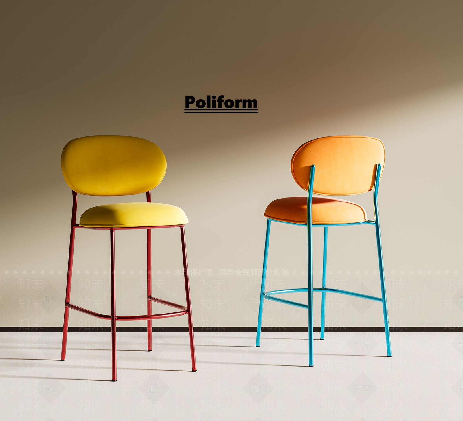 现代简约吧椅3D模型下载【ID:1195581901】