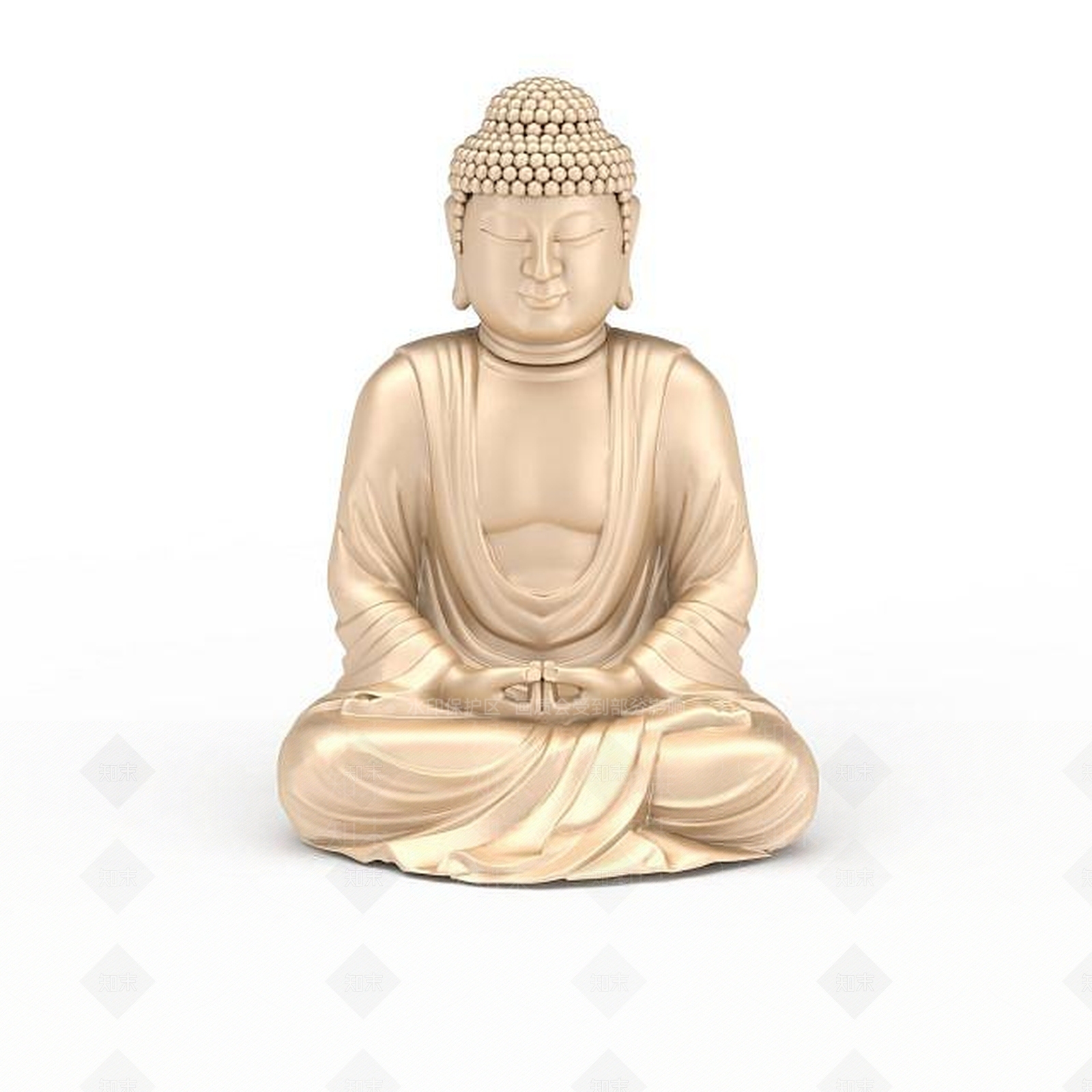 现代雕塑摆件3D模型渲染效果图