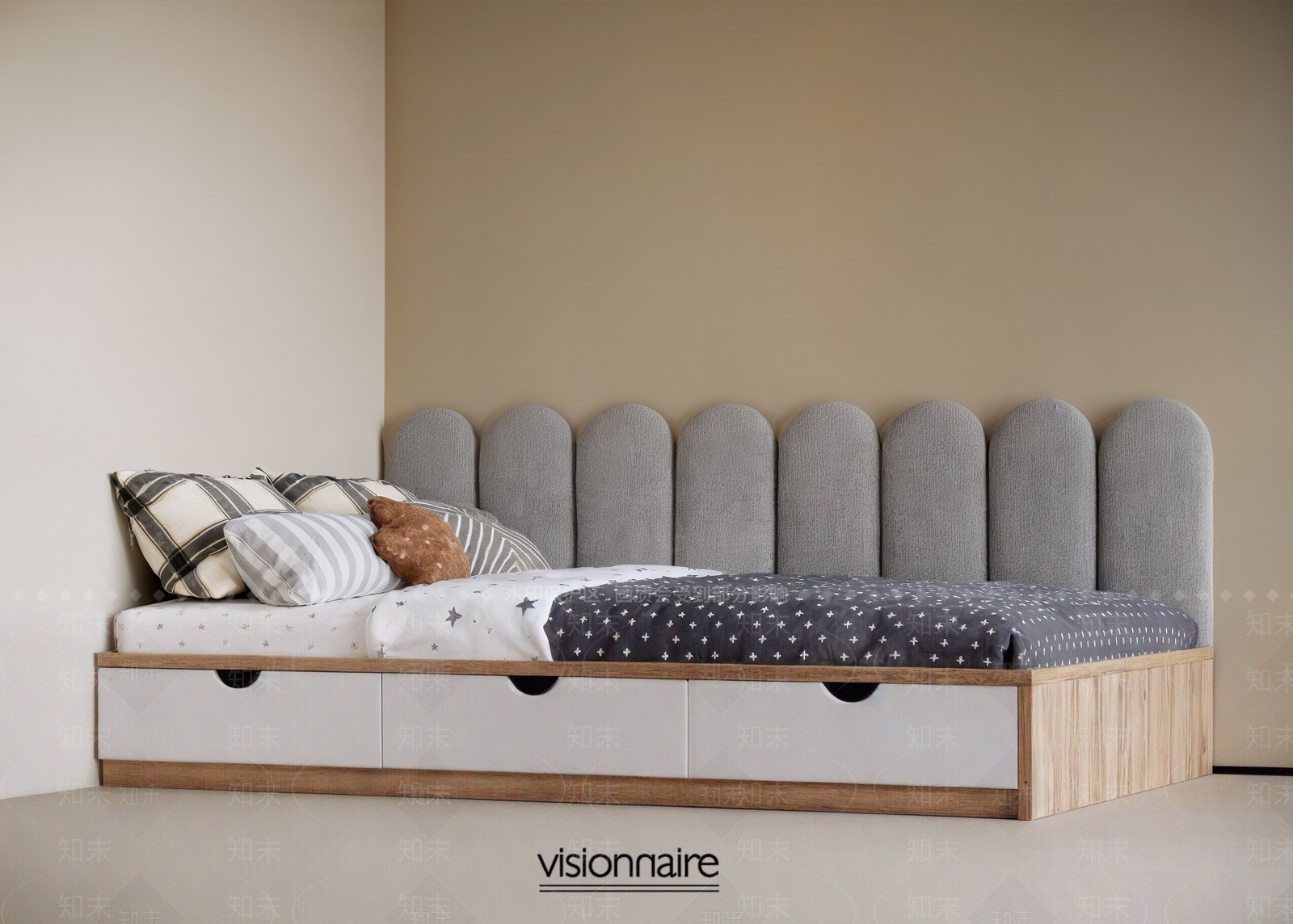 中古侘寂儿童床SU模型下载【ID:1195582789】