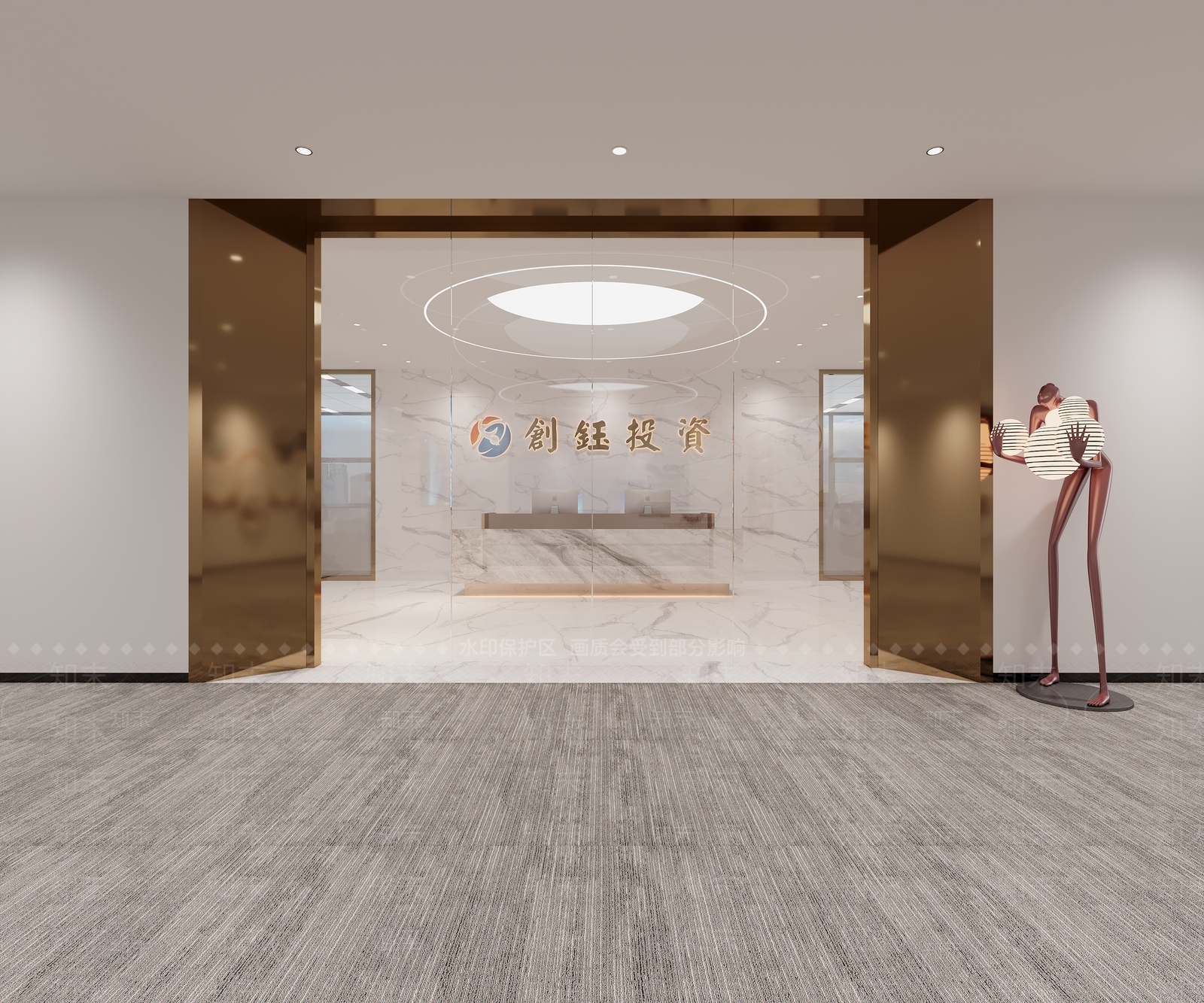 现代简约其他办公空间3D模型下载【ID:1195585255】