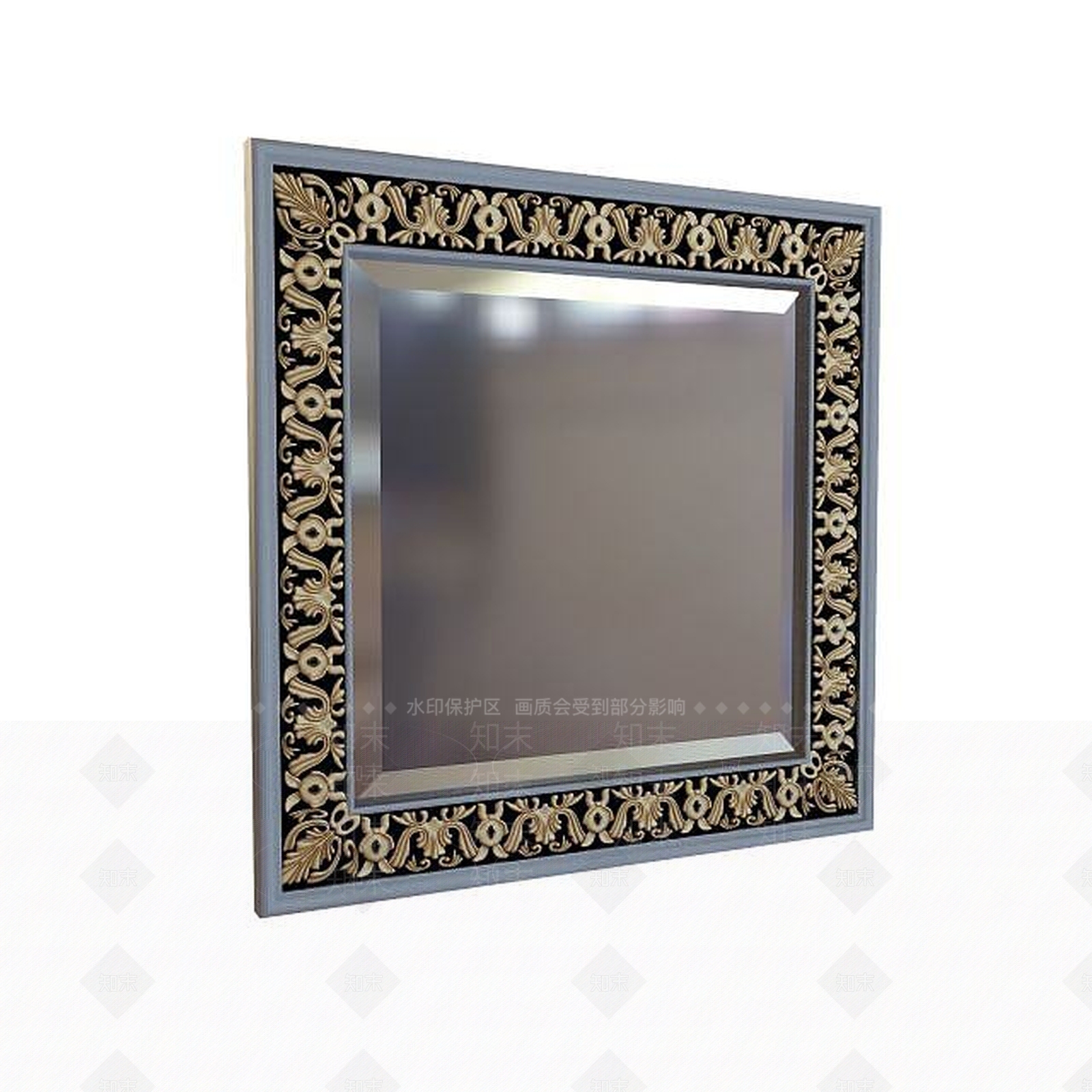 欧式古典欧式镜子3D模型下载【ID:1195583808】