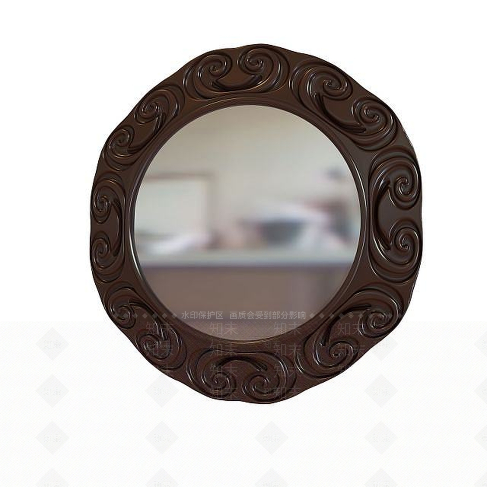 欧式古典欧式镜子3D模型下载【ID:1195583939】