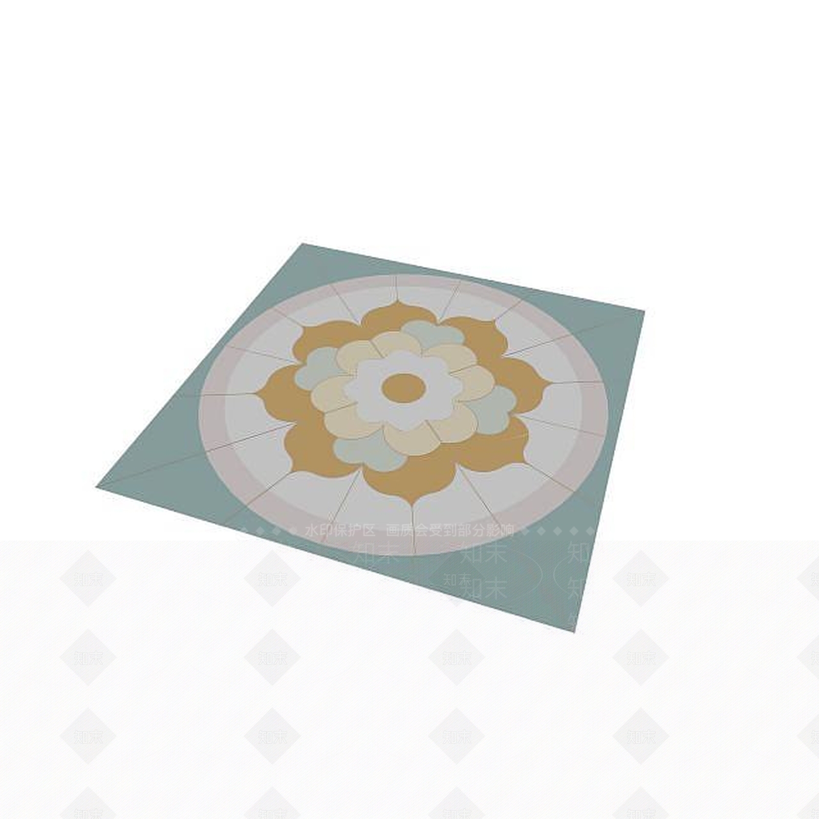 现代简约地毯3D模型下载【ID:1195584423】