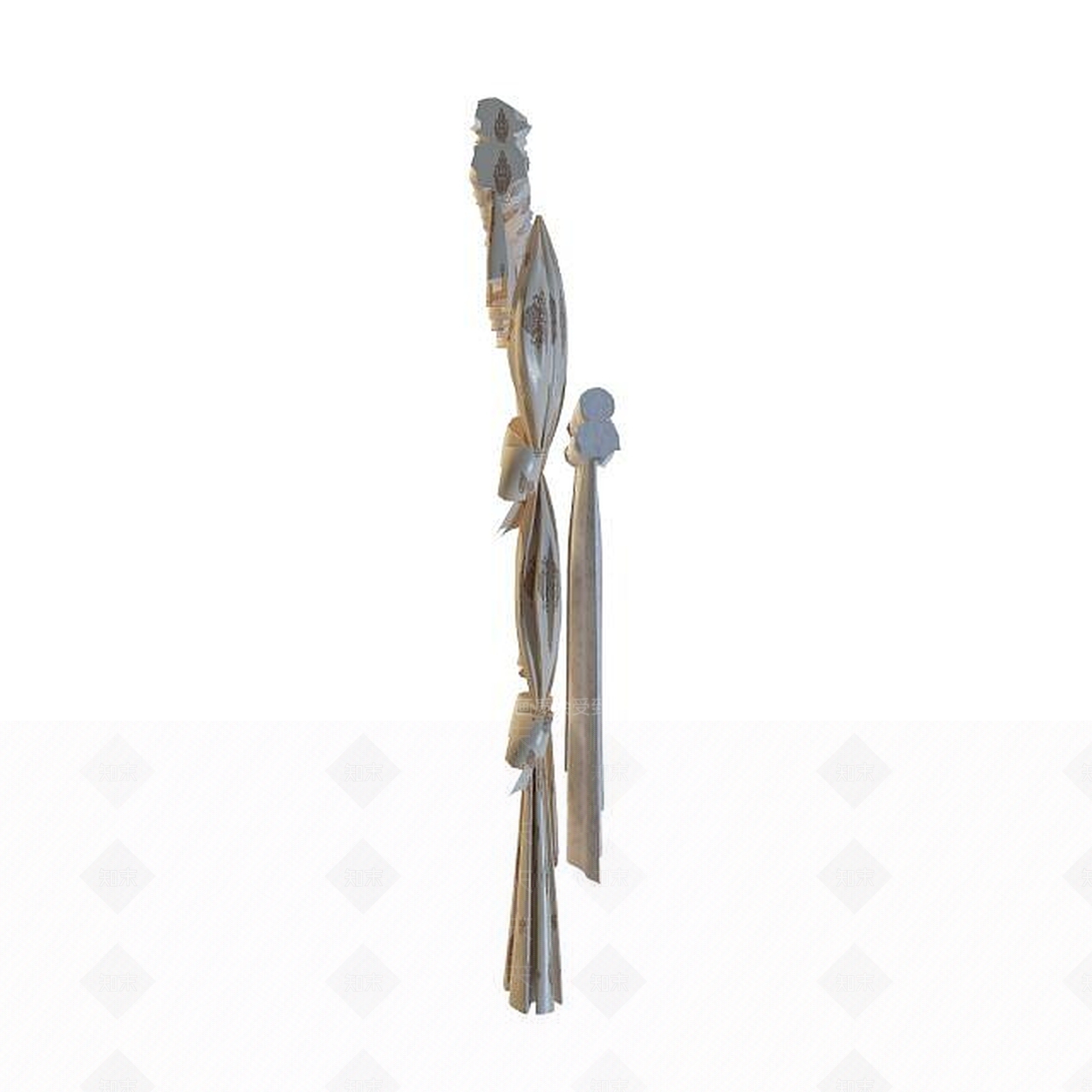 欧式古典欧式创意窗帘3D模型下载【ID:1195584744】