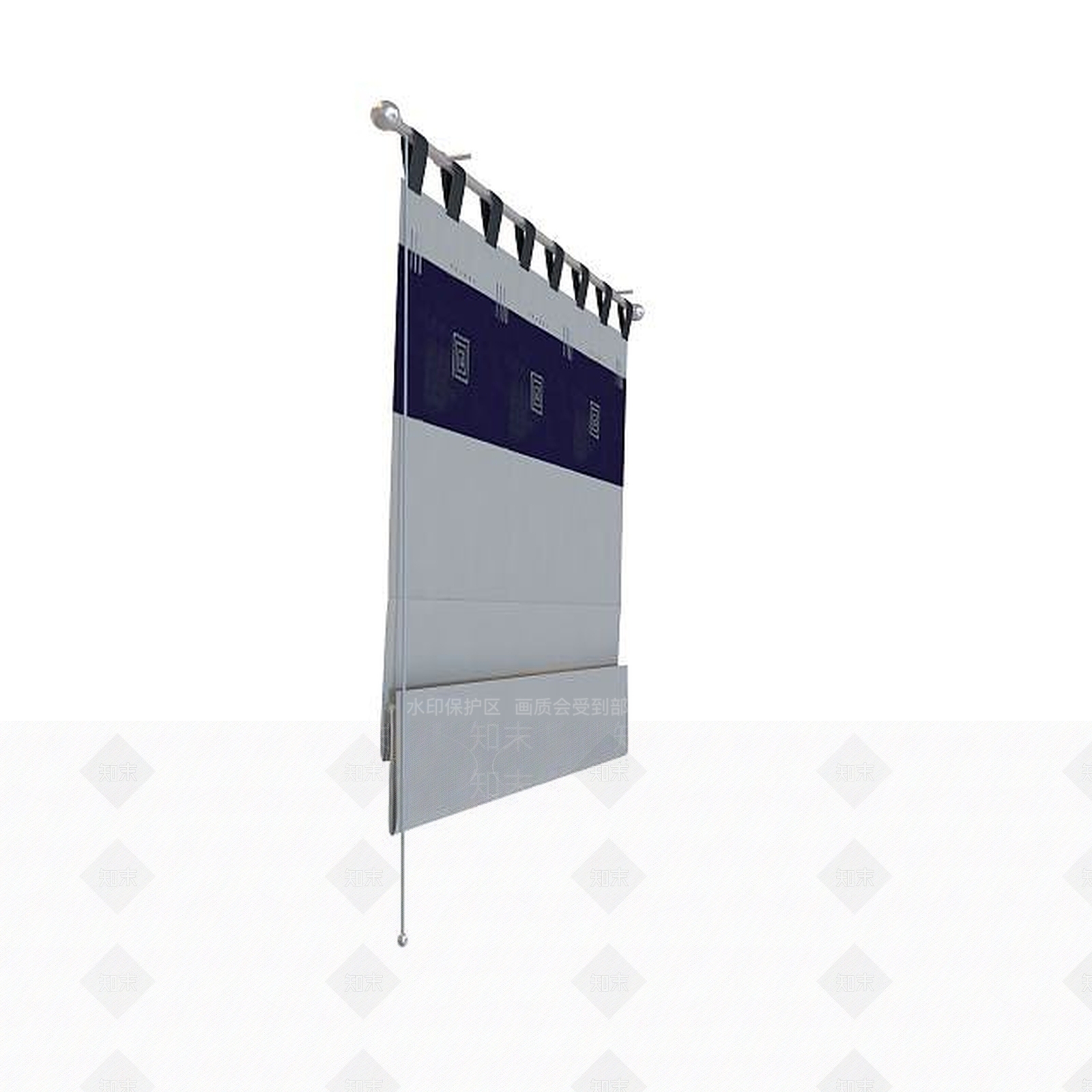 现代简约窗帘3D模型下载【ID:1195585078】
