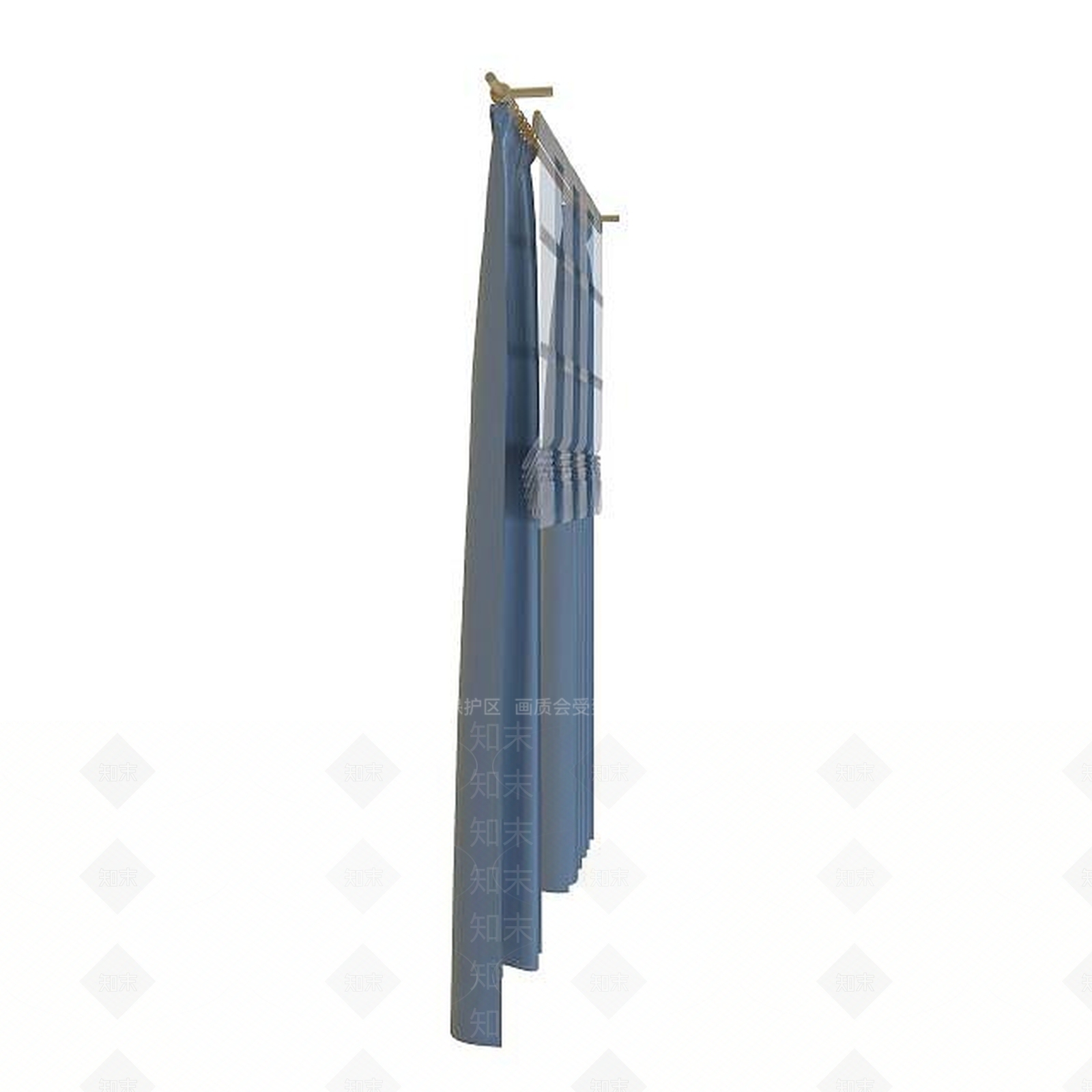现代简约窗帘3D模型下载【ID:1195585112】