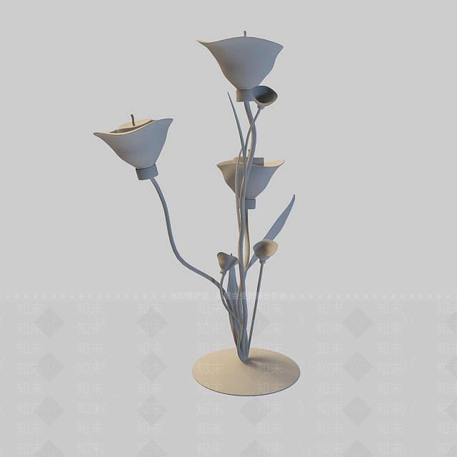 现代树形台灯3D模型下载【ID:1195585601】