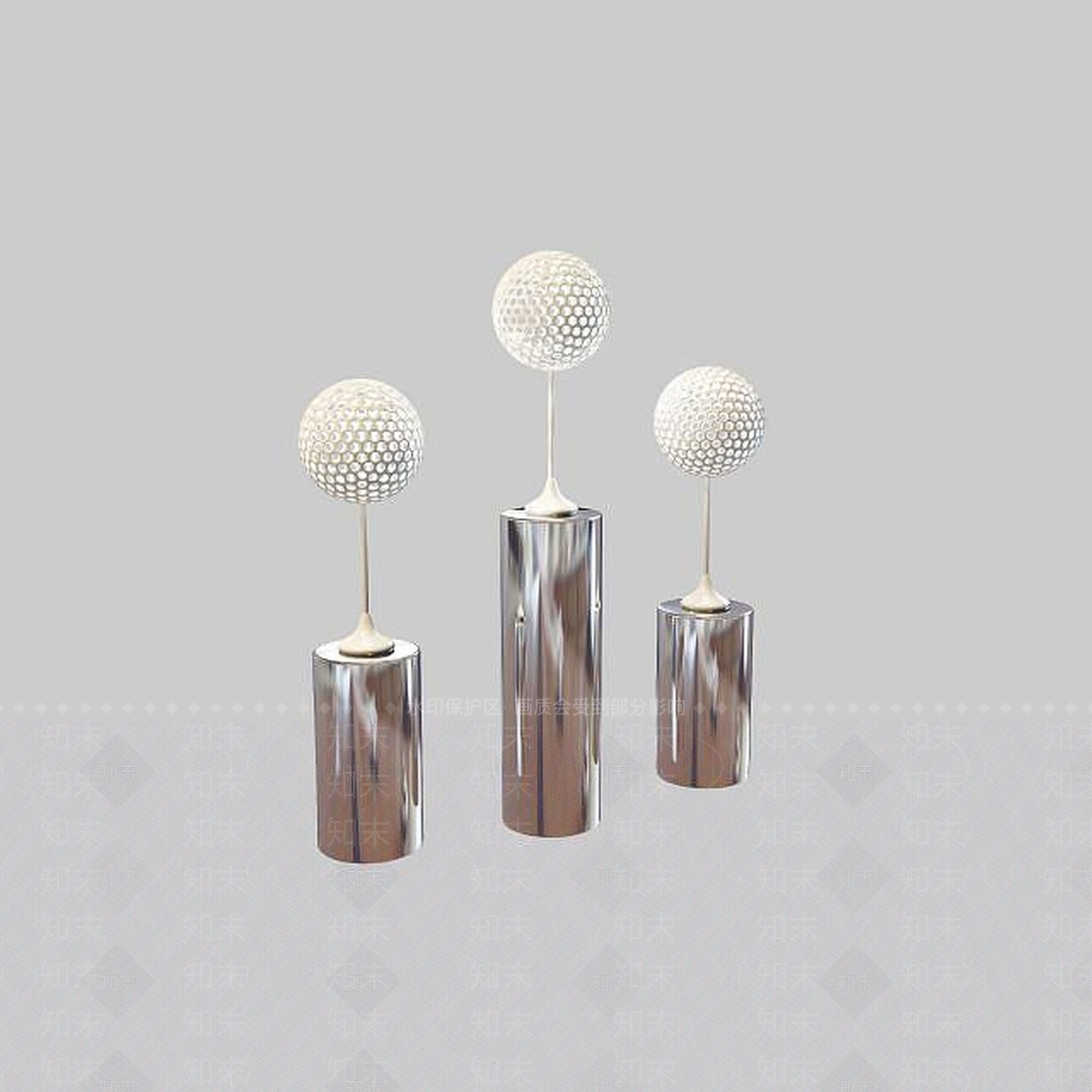 现代台灯组合3D模型下载【ID:1195585720】
