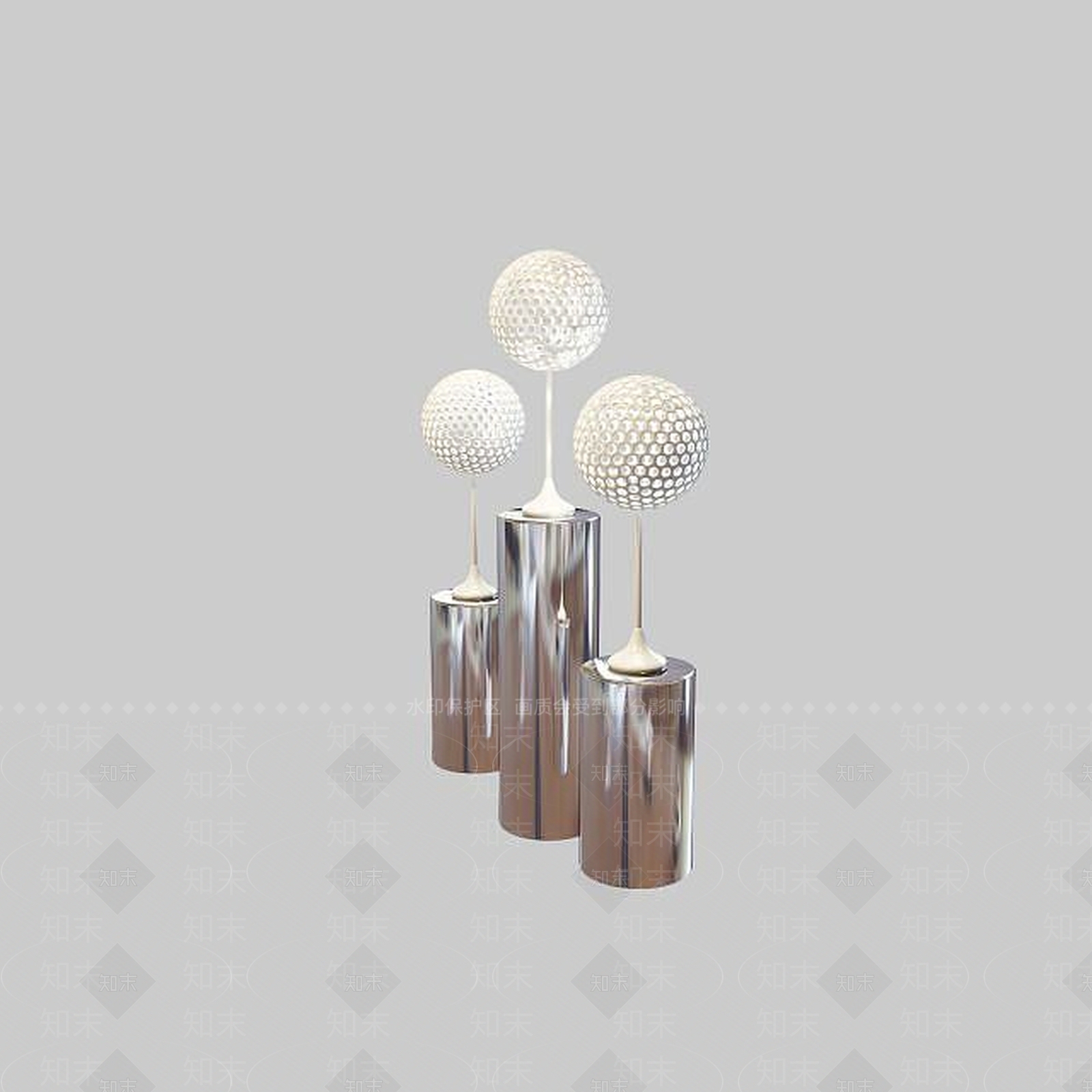 现代台灯组合3D模型下载【ID:1195585720】