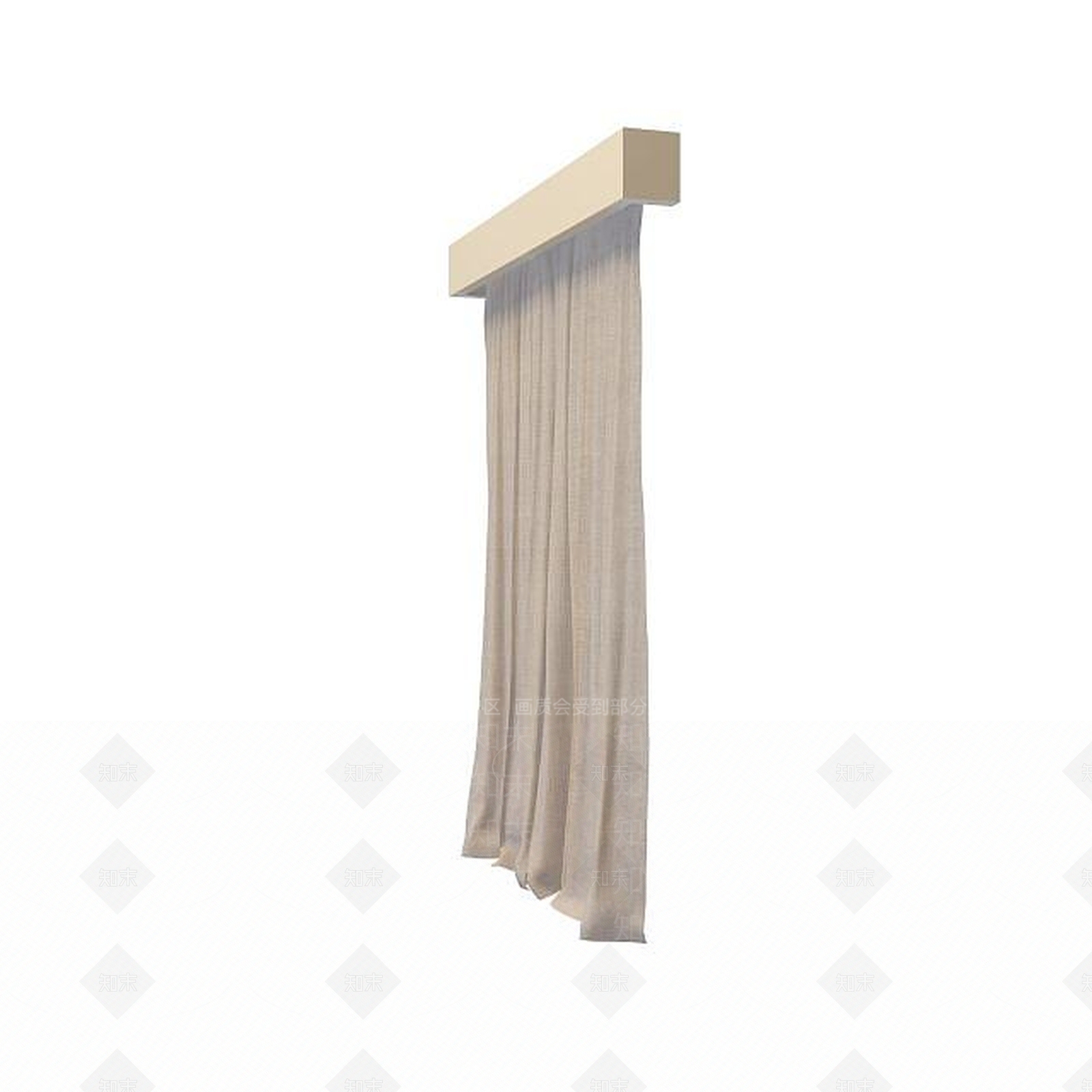 现代简约窗帘3D模型下载【ID:1195585803】