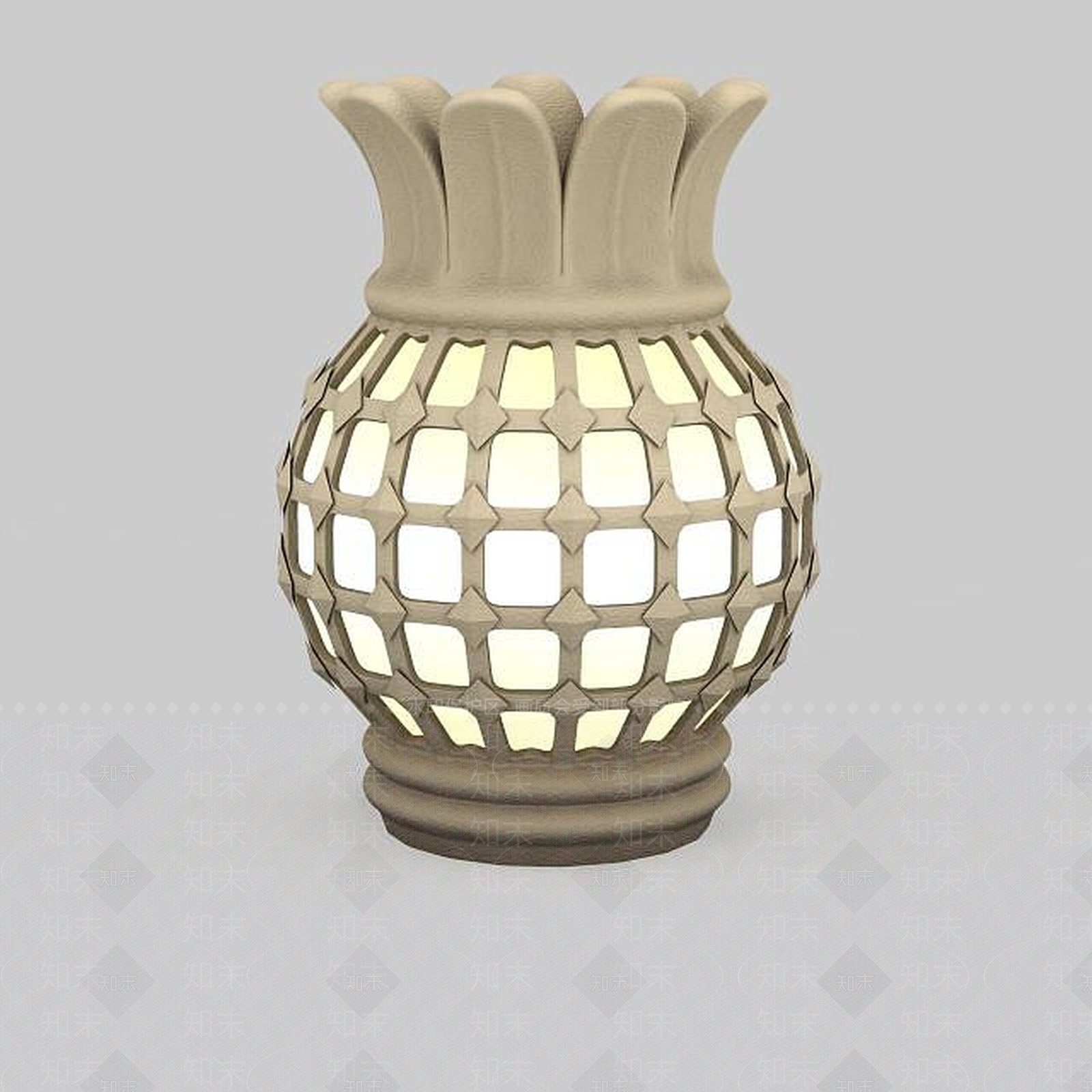 现代菠萝台灯3D模型下载【ID:1195587121】