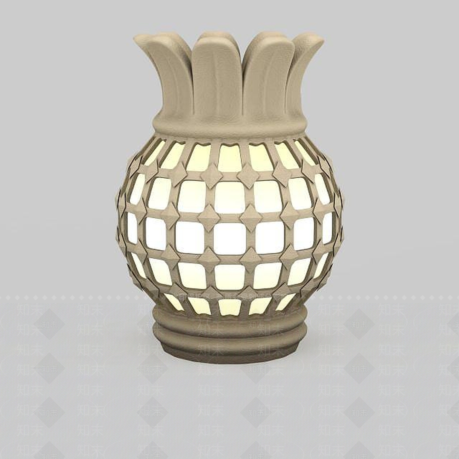 现代菠萝台灯3D模型下载【ID:1195587121】