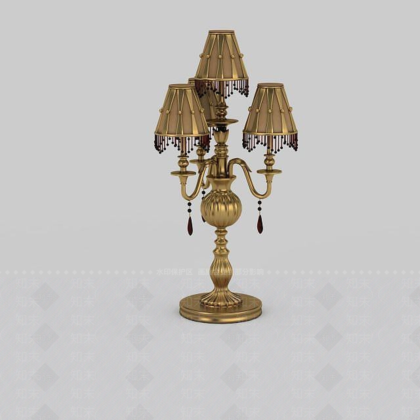 现代古典台灯3D模型下载【ID:1195587322】