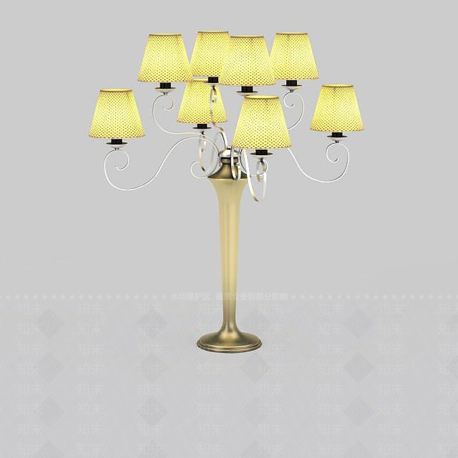 欧式古典欧式台灯3D模型下载【ID:1195587449】
