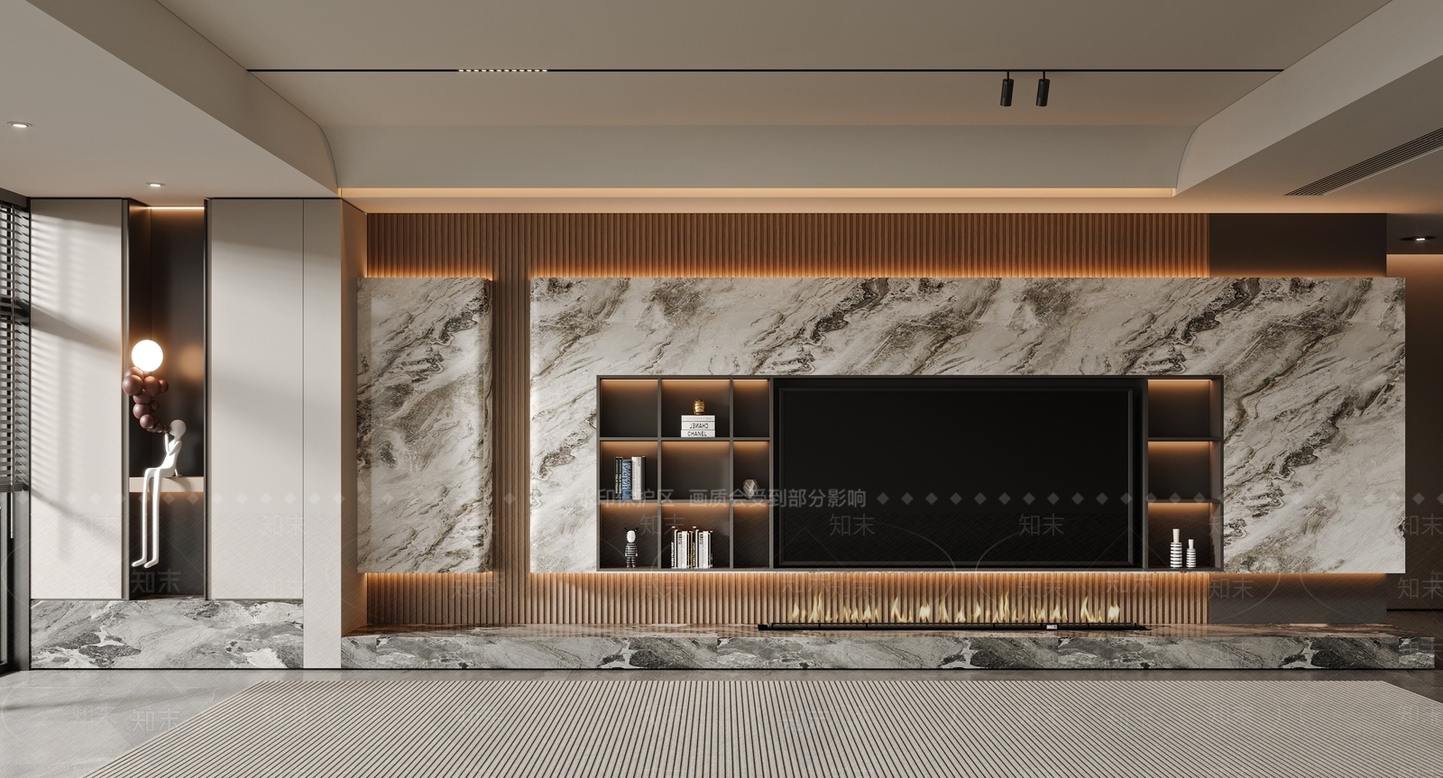 现代家居客厅3D模型精品下载_3dmax模型_知末网