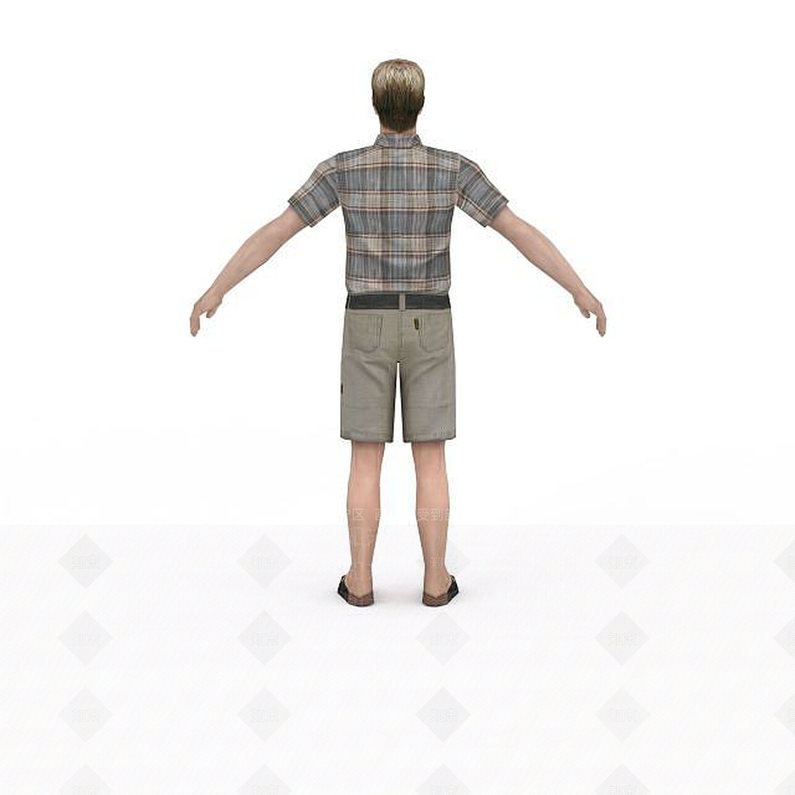 现代短裤男人3D模型下载【ID:1195588331】