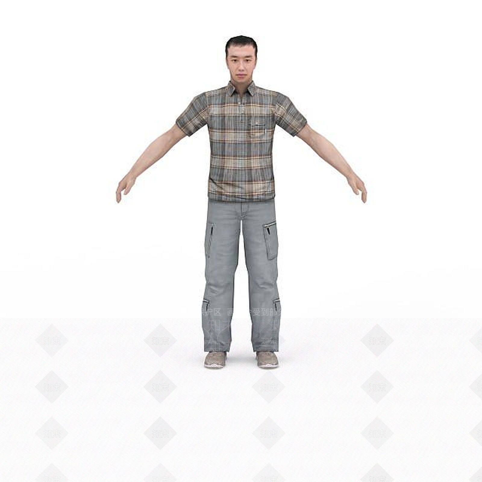 现代男装模特3D模型下载【ID:1195588315】