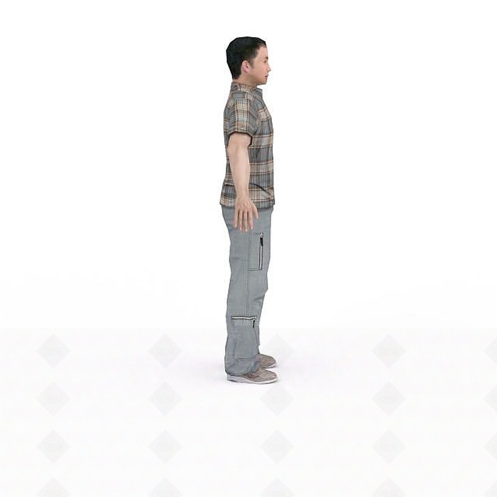 现代男装模特3D模型下载【ID:1195588315】