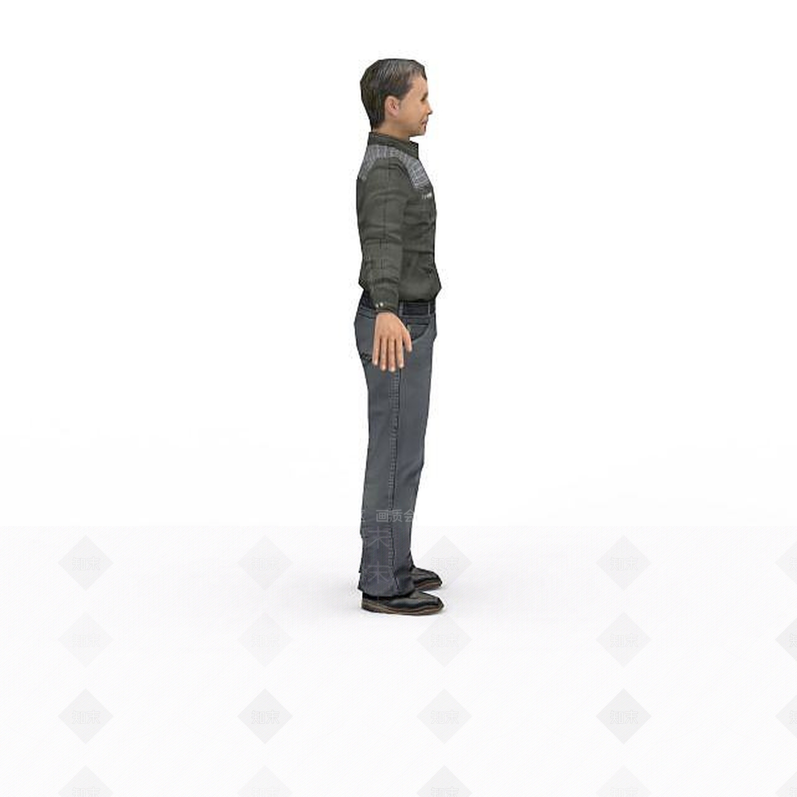 现代商务休闲男装3D模型下载【ID:1195588316】