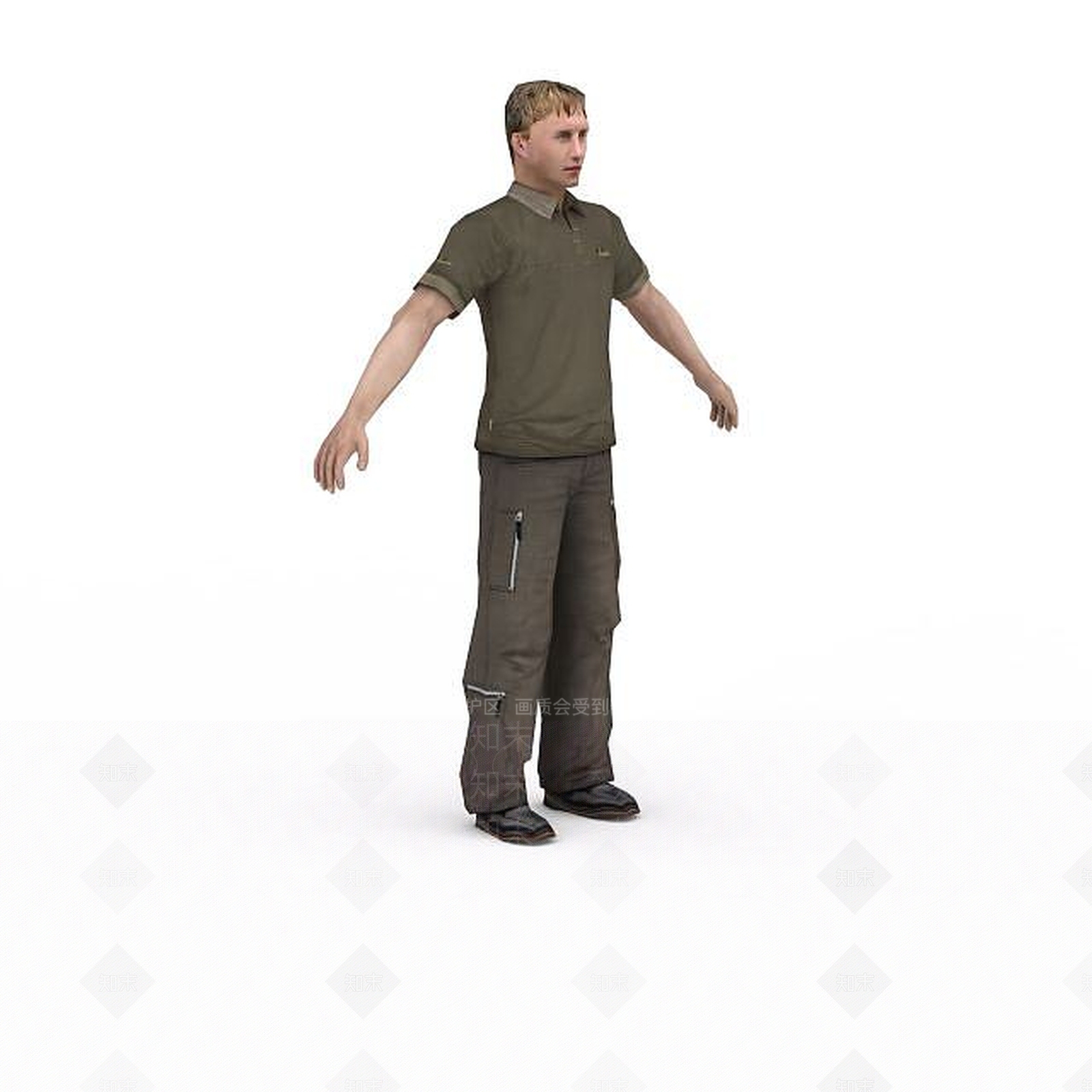 现代国外青年男子3D模型下载【ID:1195588411】