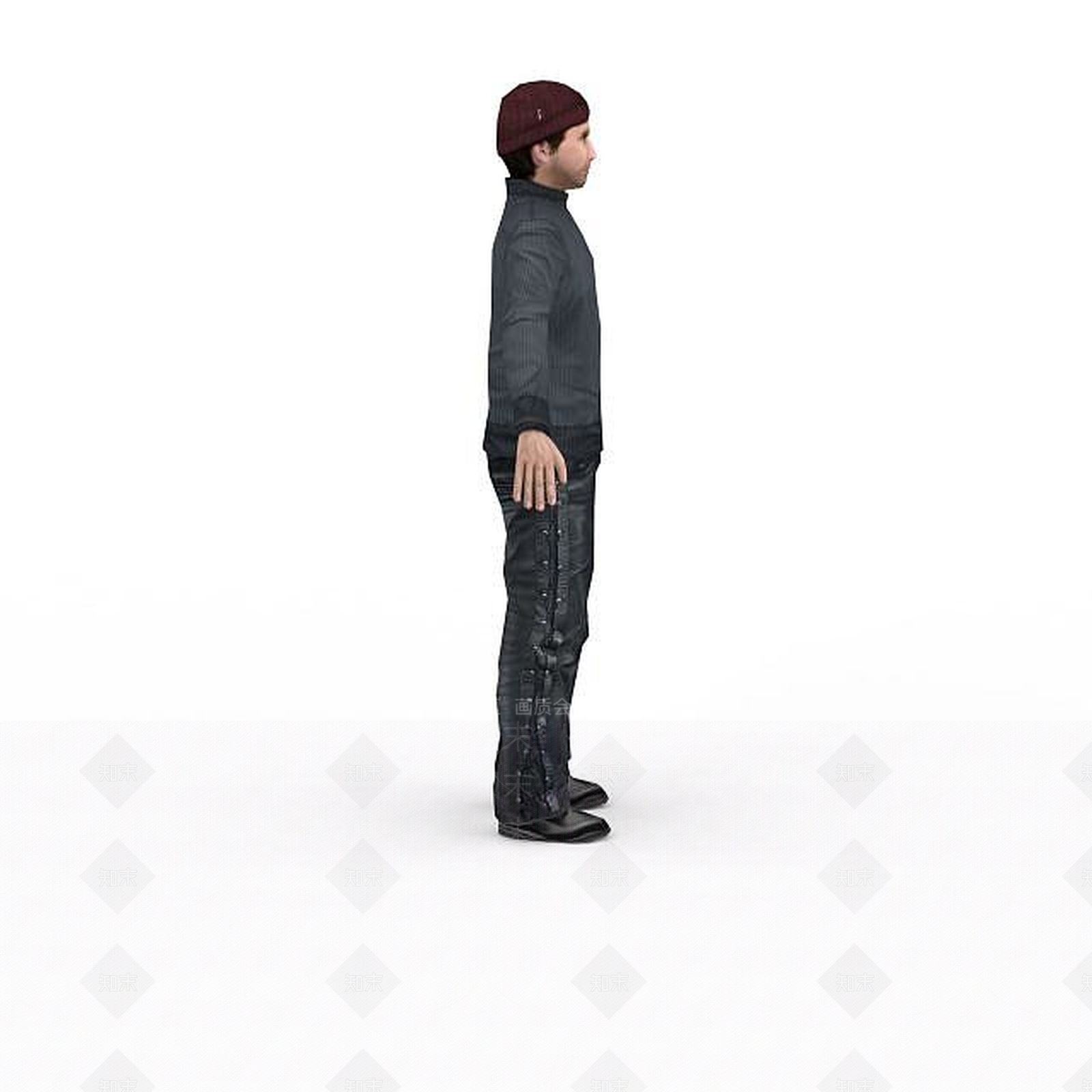 现代休闲男装3D模型下载【ID:1195588414】