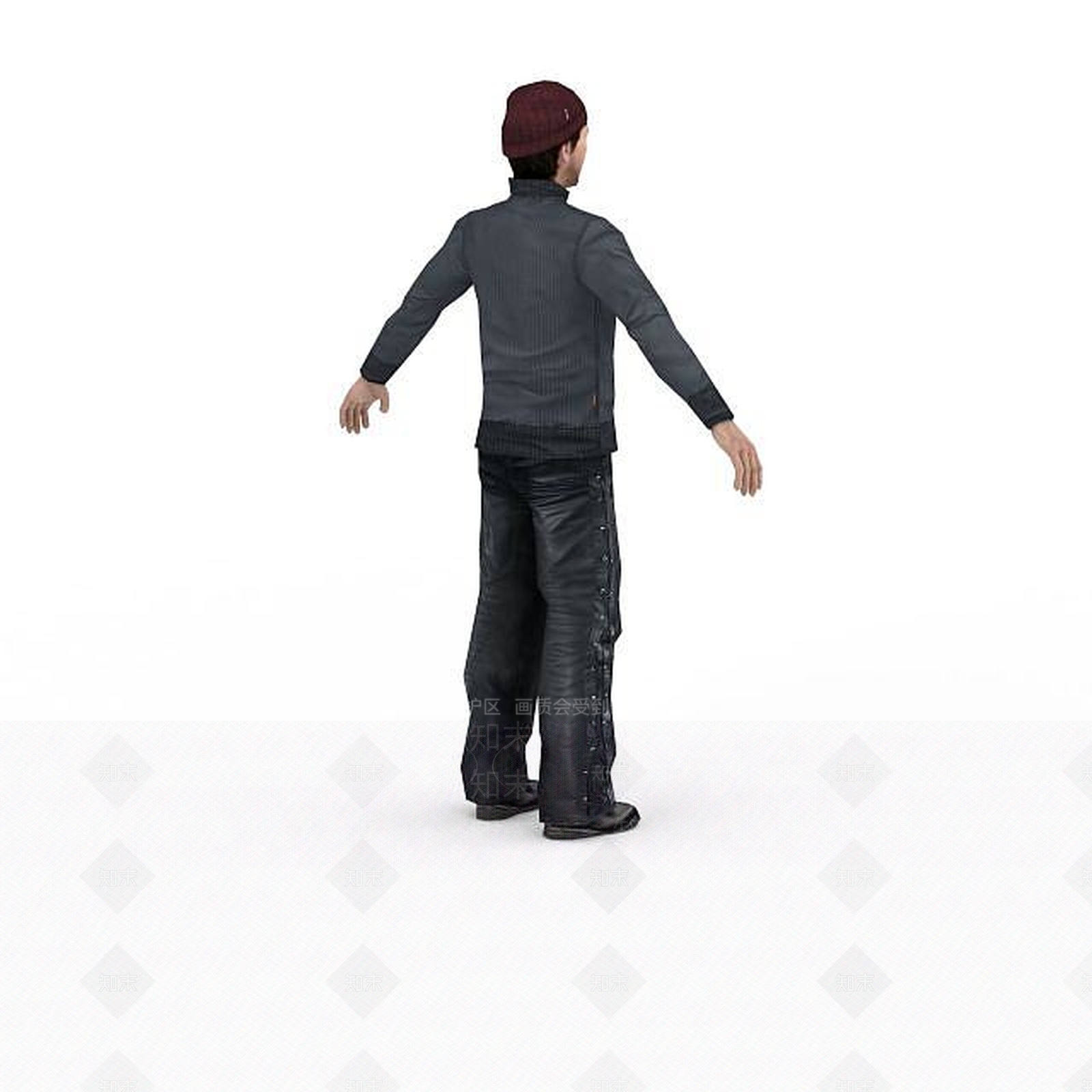 现代休闲男装3D模型下载【ID:1195588414】