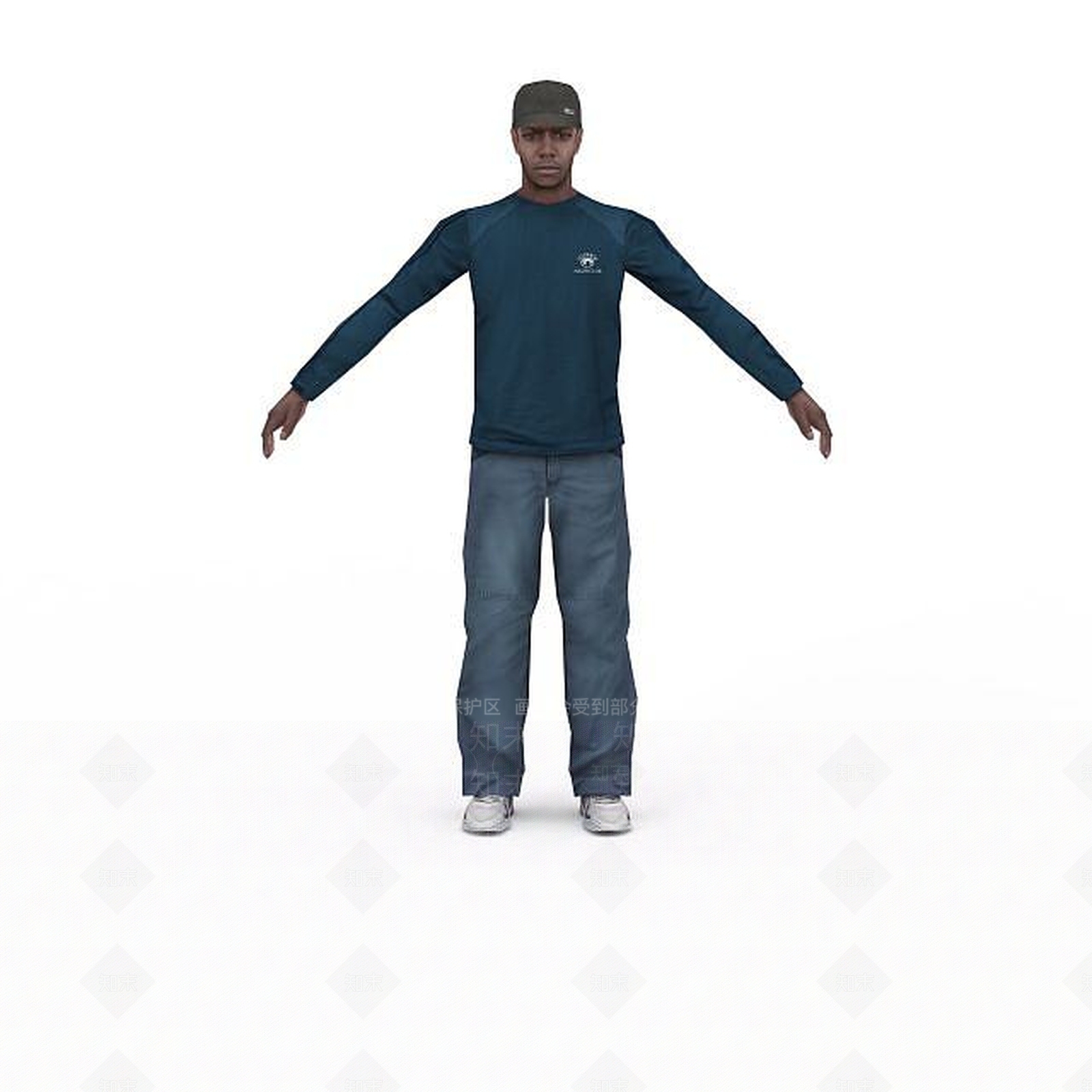 现代黑人3D模型下载【ID:1195588476】