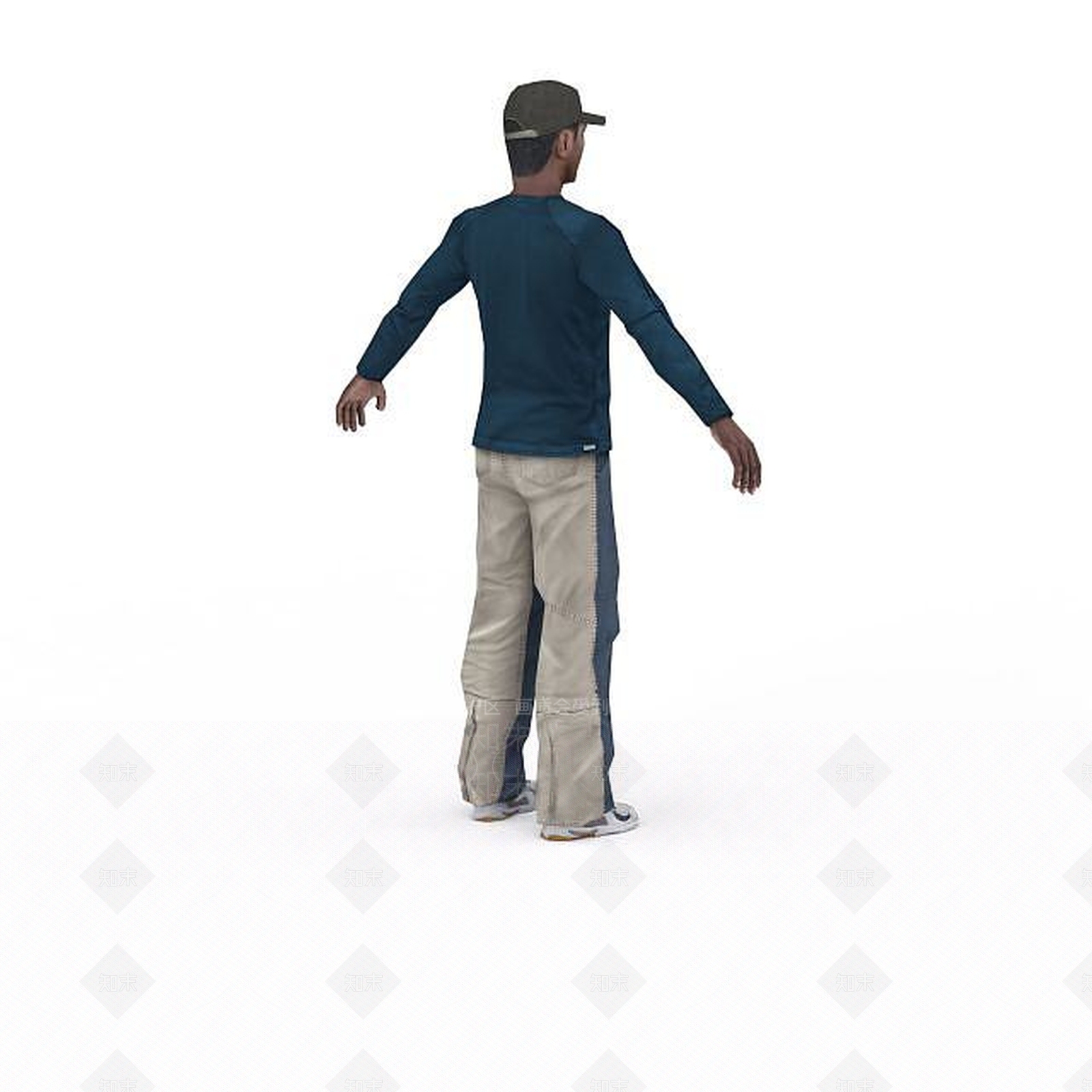 现代黑人3D模型下载【ID:1195588476】