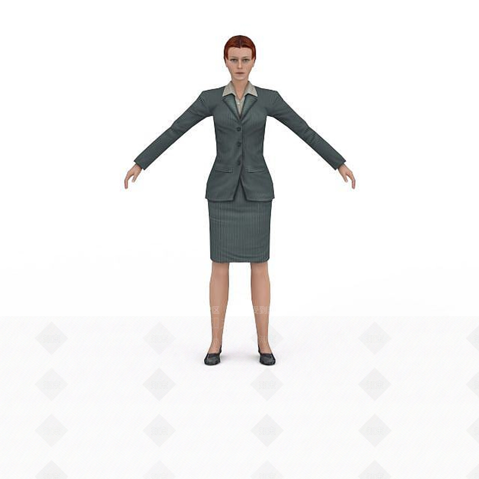 现代职场女人3D模型下载【ID:1195588820】