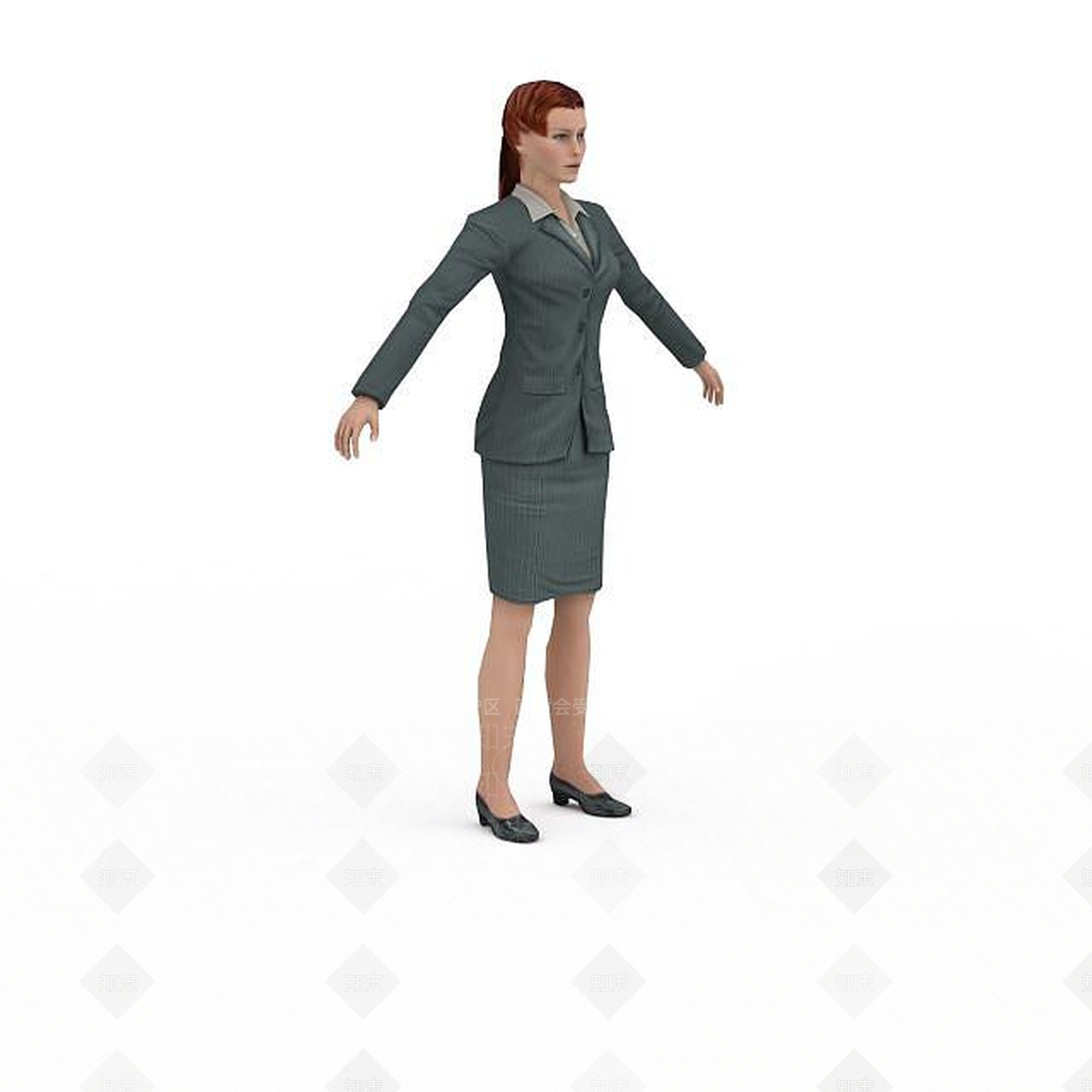 现代职场女人3D模型下载【ID:1195588820】