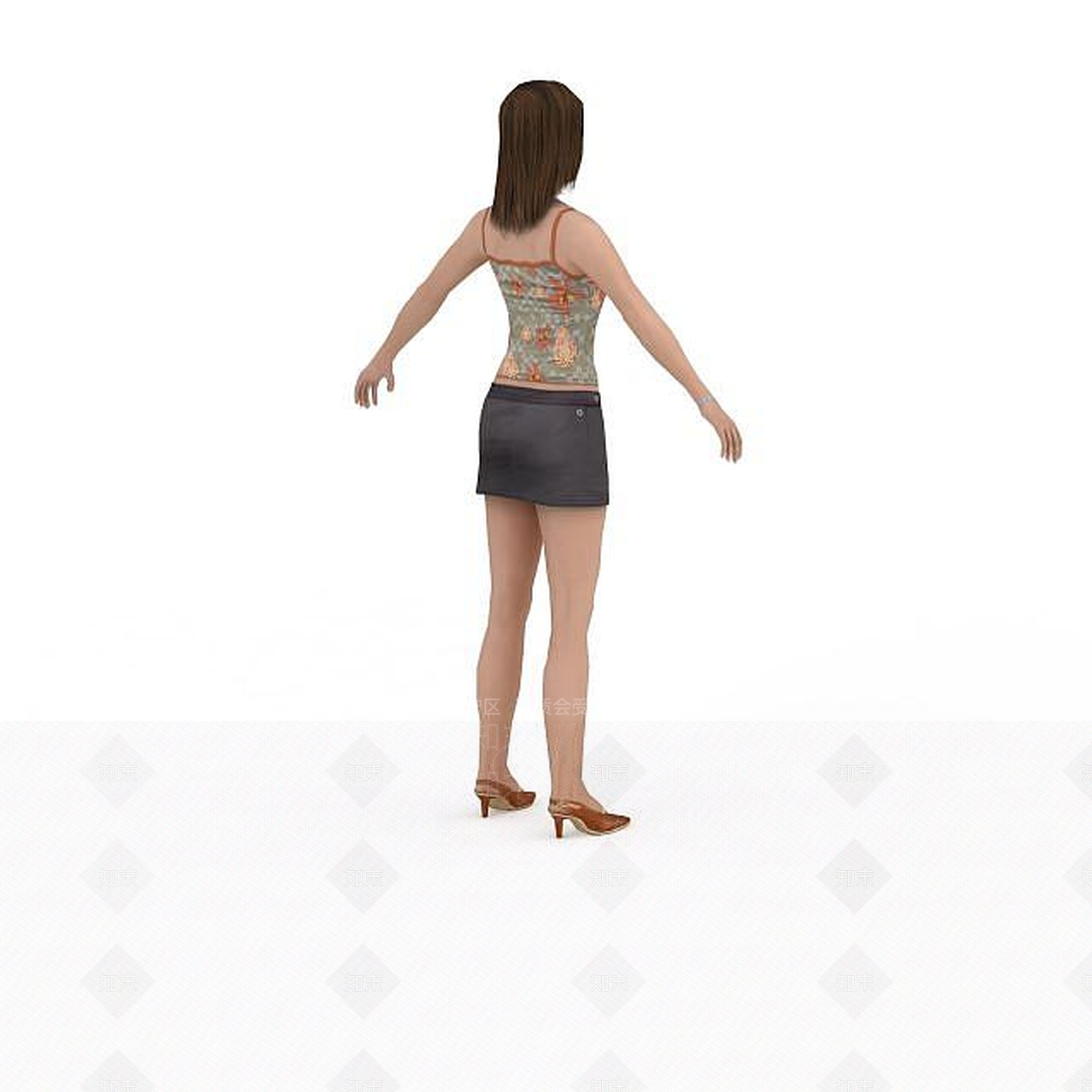 现代时尚性感女孩3D模型下载【ID:1195588872】