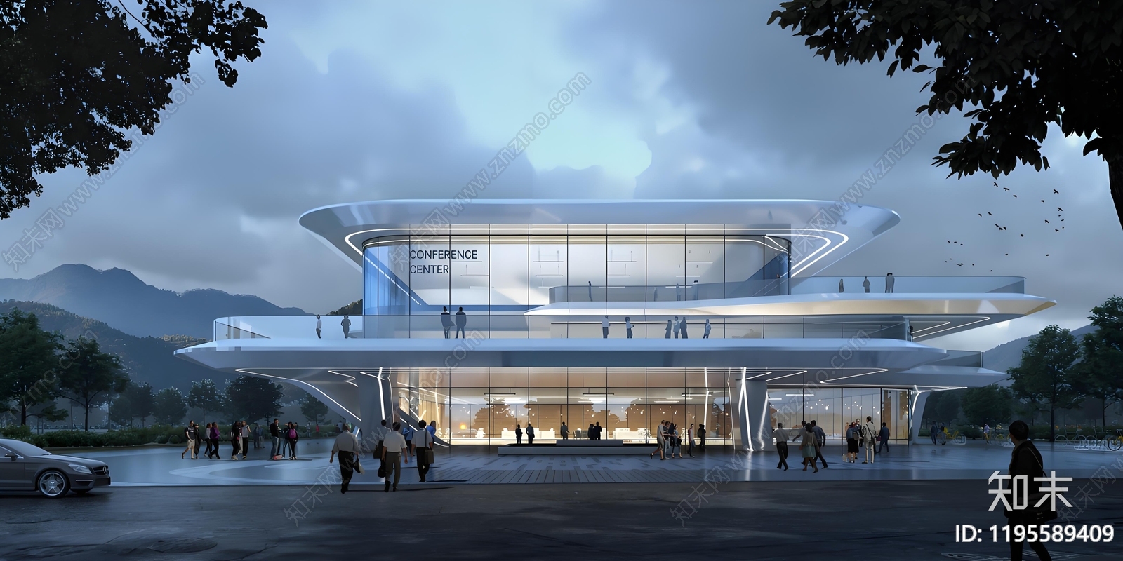 现代办公楼建筑施工图下载【ID:1195589409】