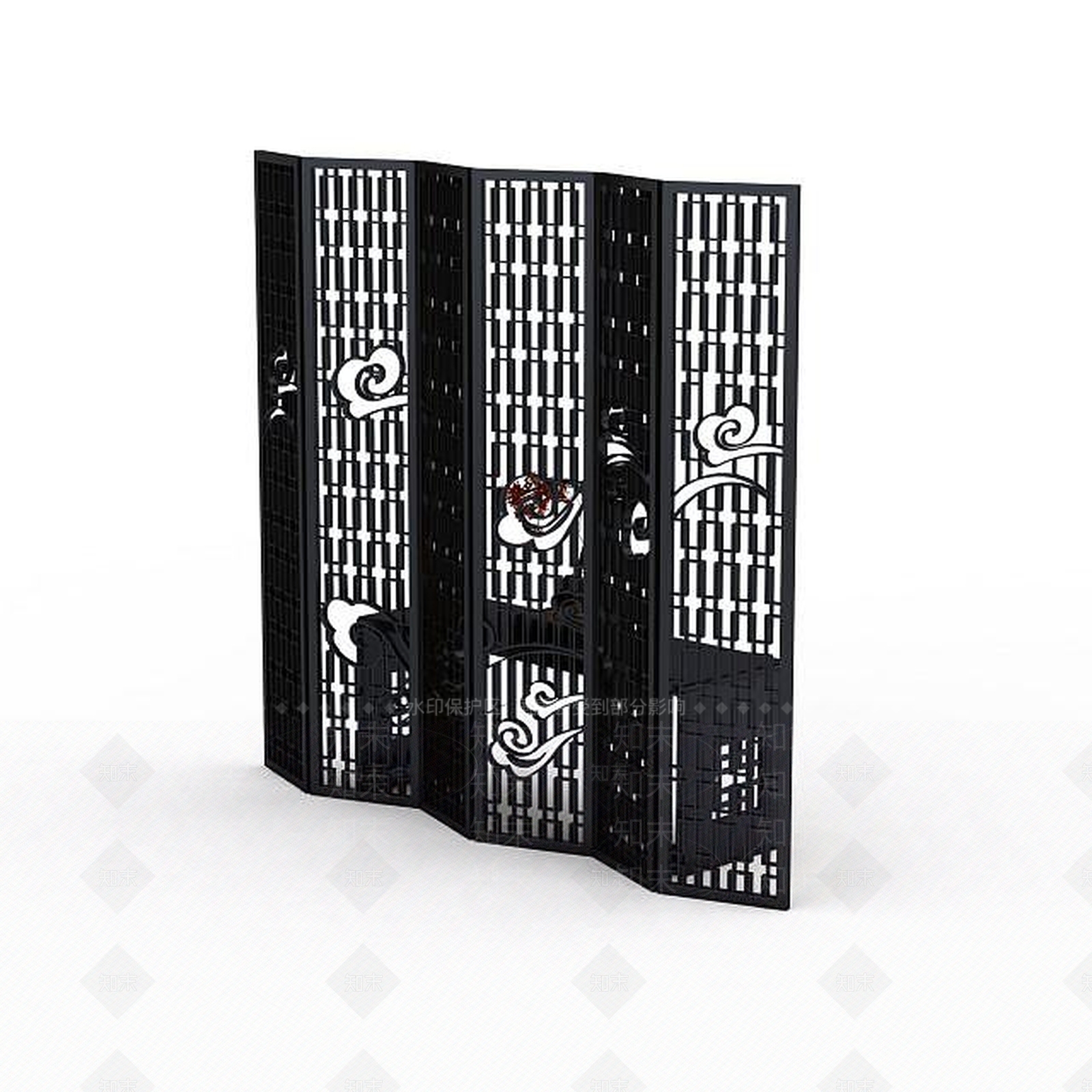 中式屏风3D模型下载【ID:1195589667】