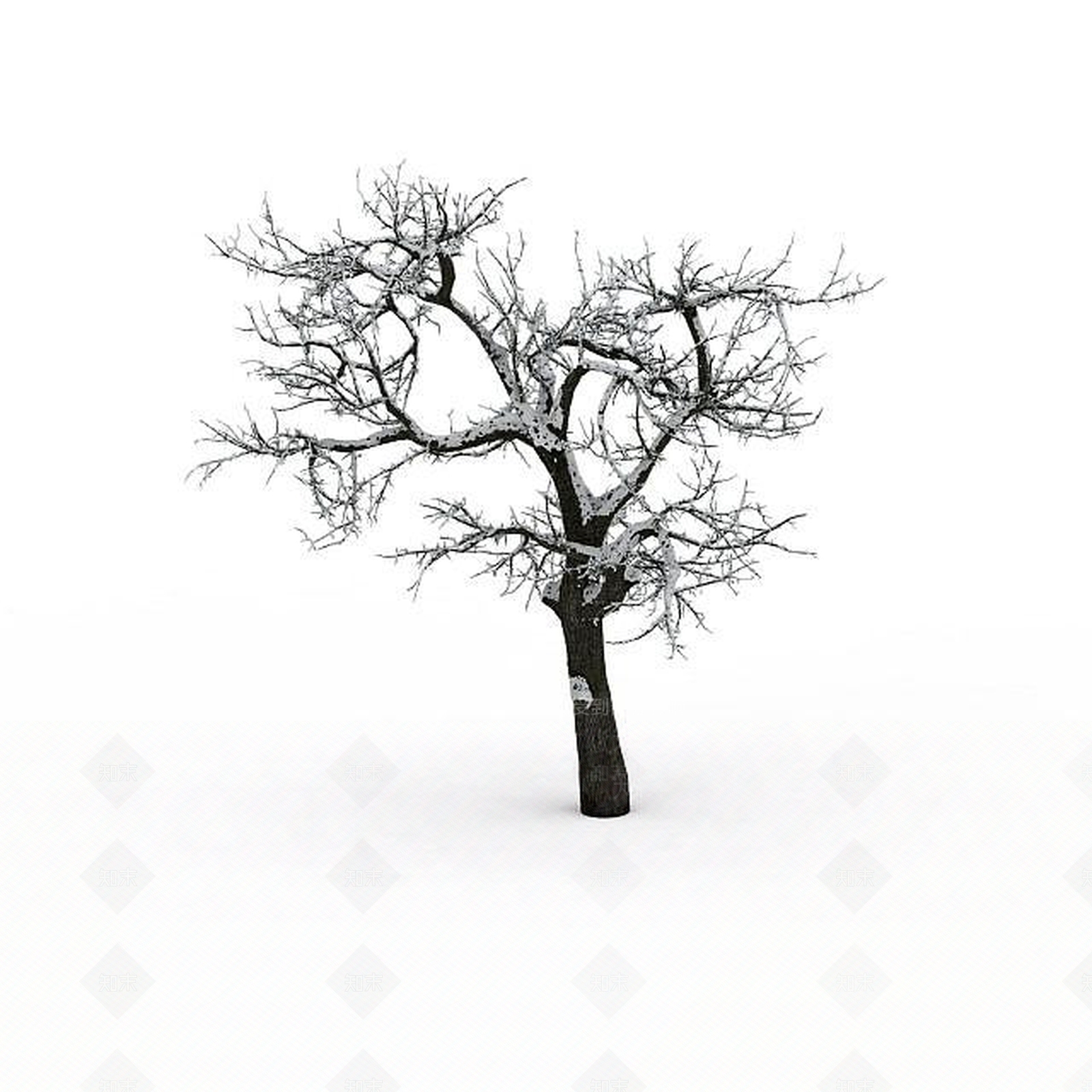 现代雪树3D模型下载【ID:1195589837】