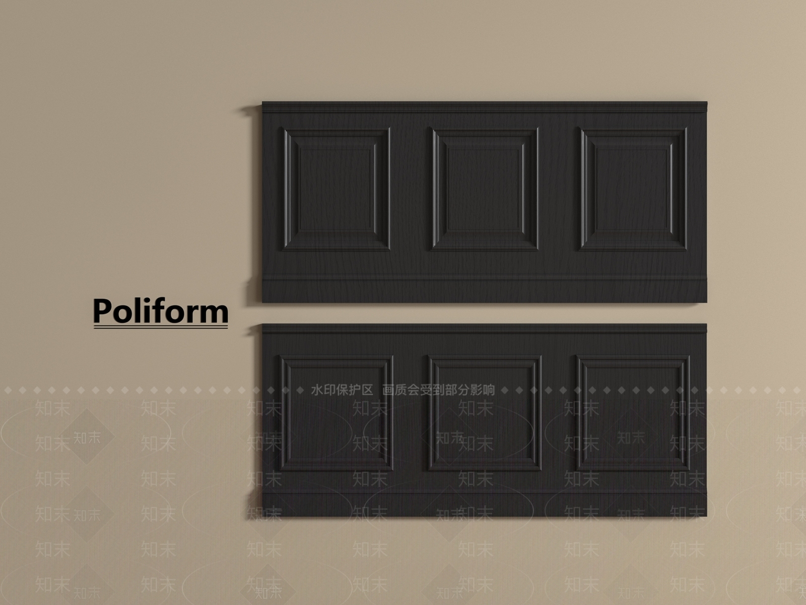 法式护墙板SU模型下载【ID:1195590599】