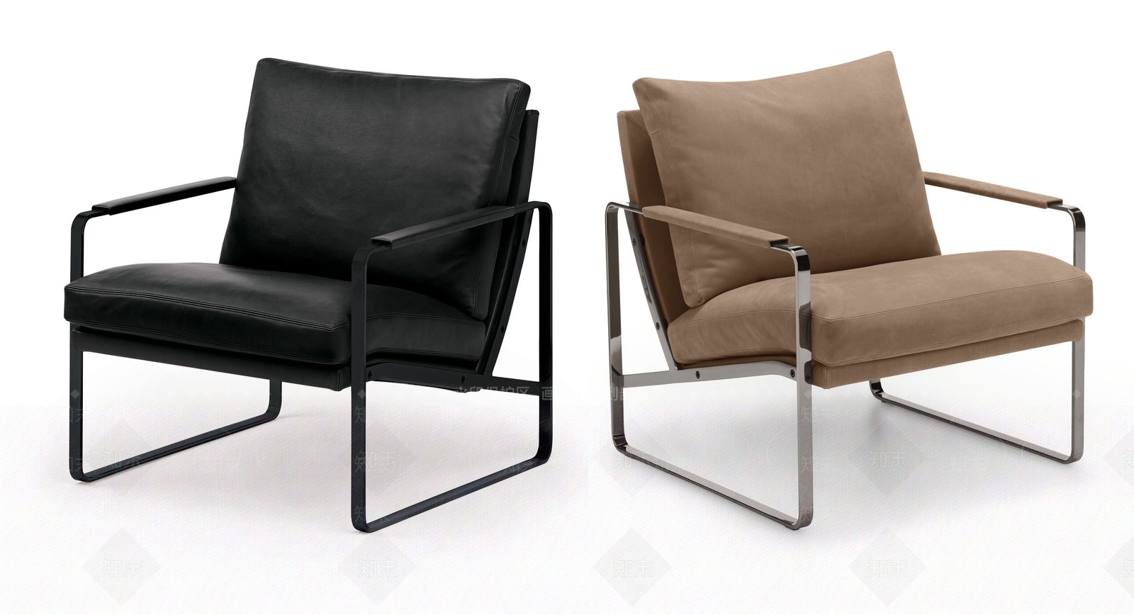 现代意式单人沙发SU模型下载【ID:1195590712】