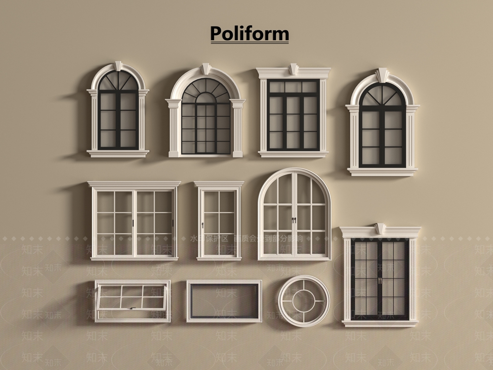 法式简欧平开窗SU模型下载【ID:1195590788】