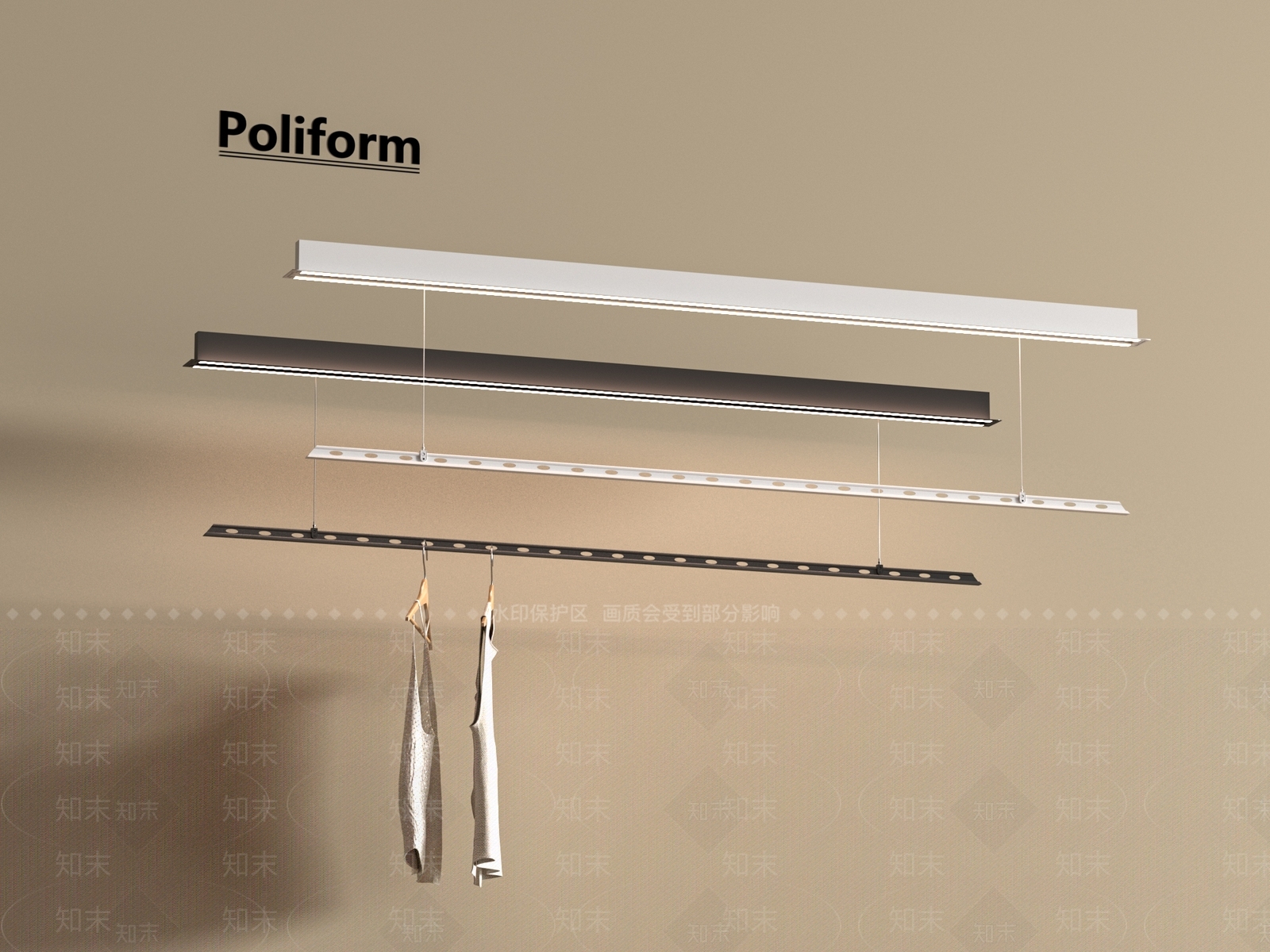 晾衣架SU模型下载【ID:1195590927】