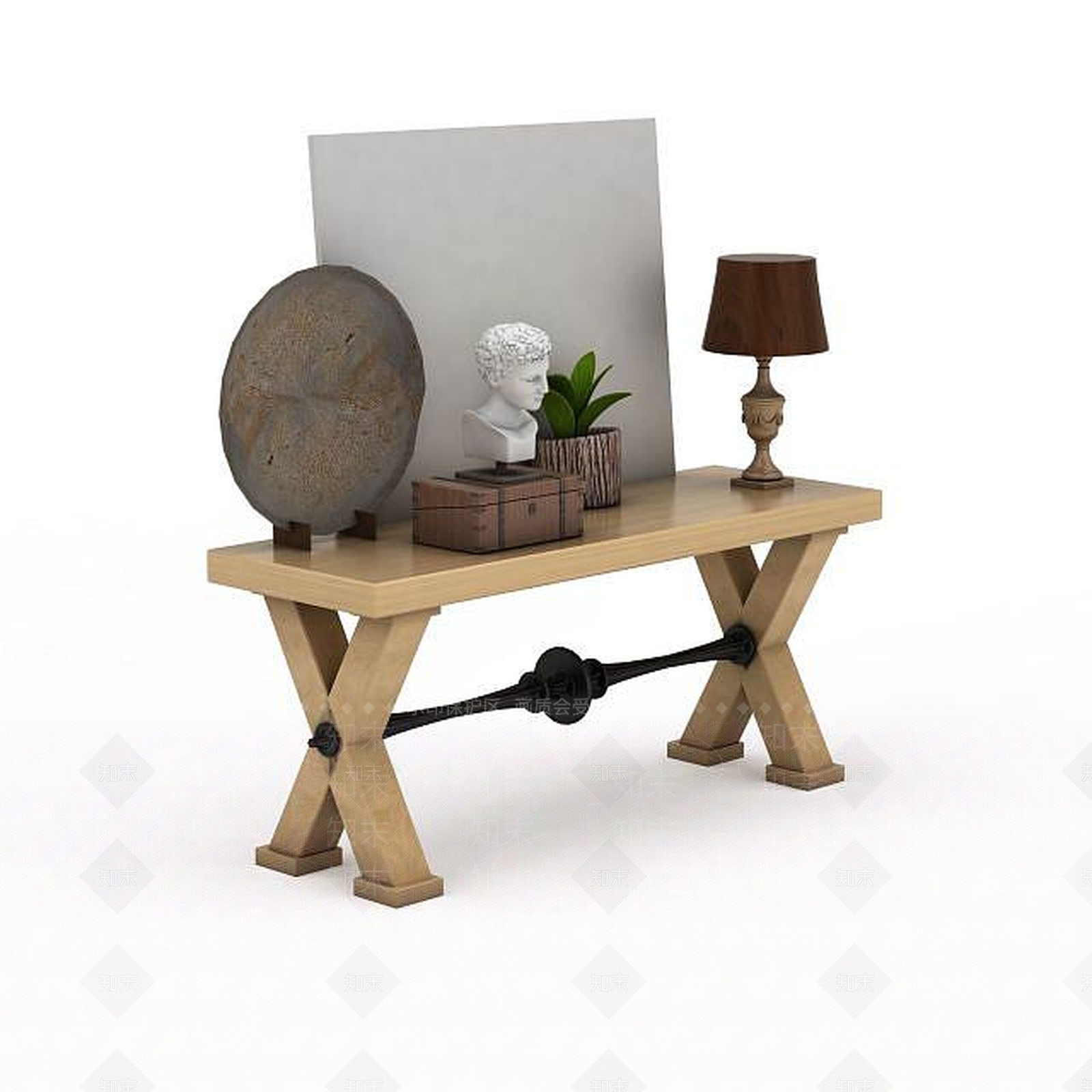 现代简约案几组合3D模型下载【ID:1195591092】