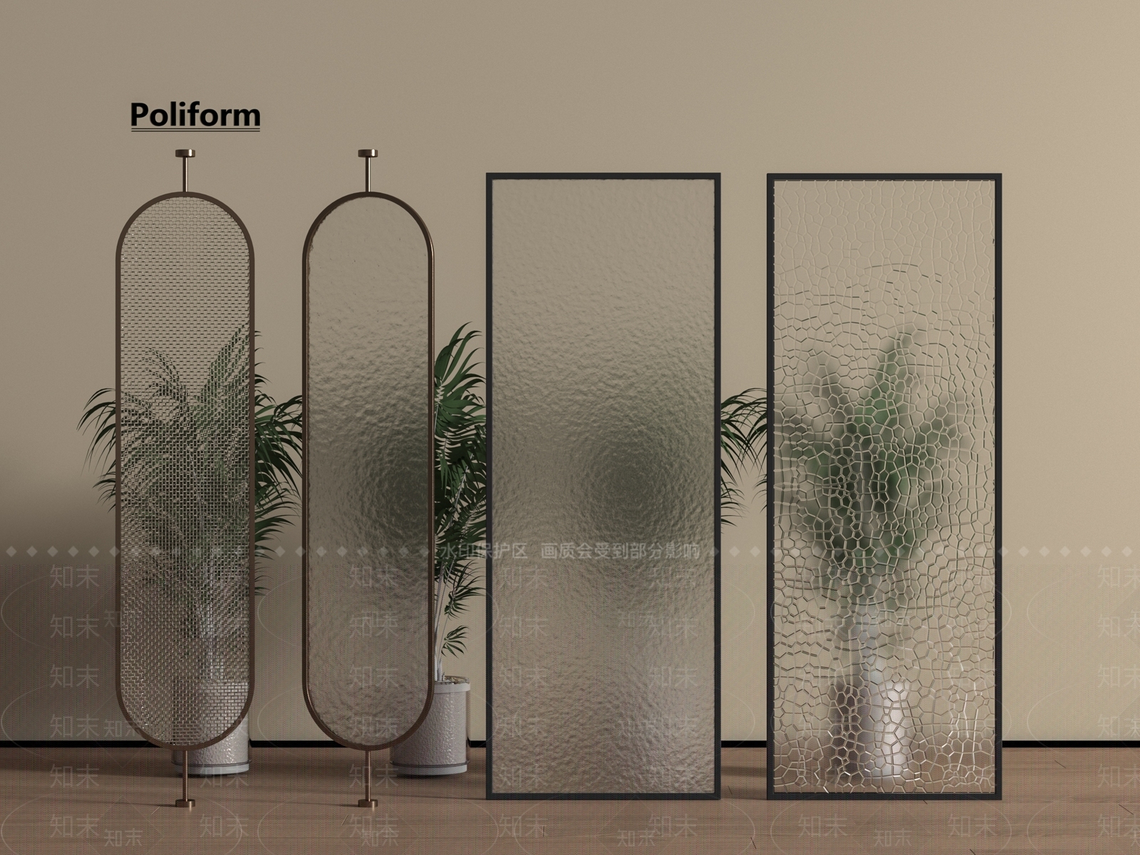 现代隔断SU模型下载【ID:1195591430】