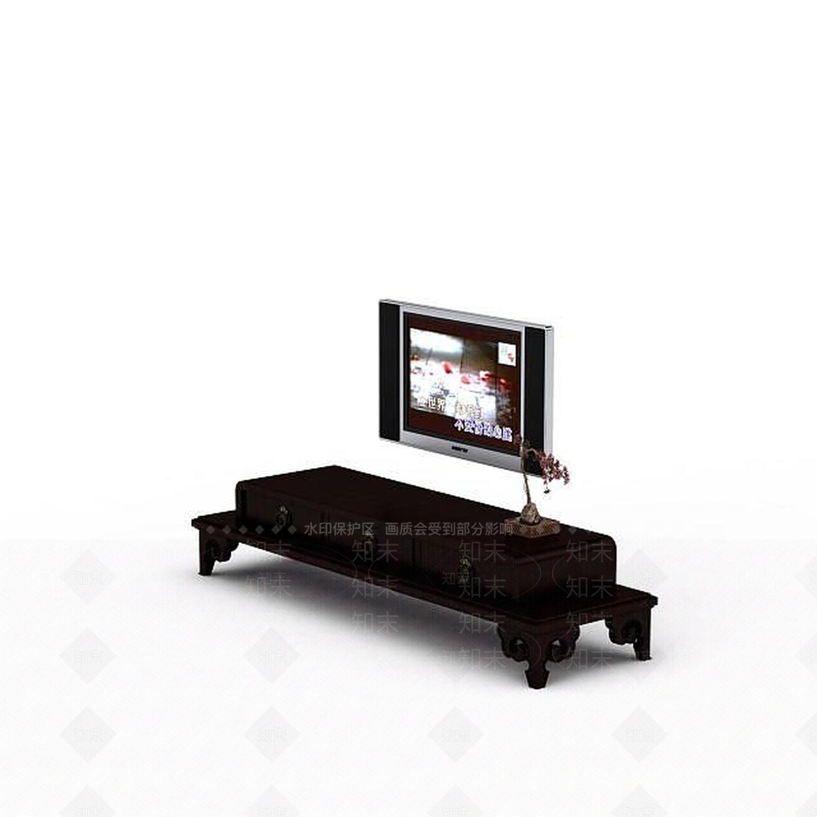 现代电视柜3D模型下载【ID:1195591625】