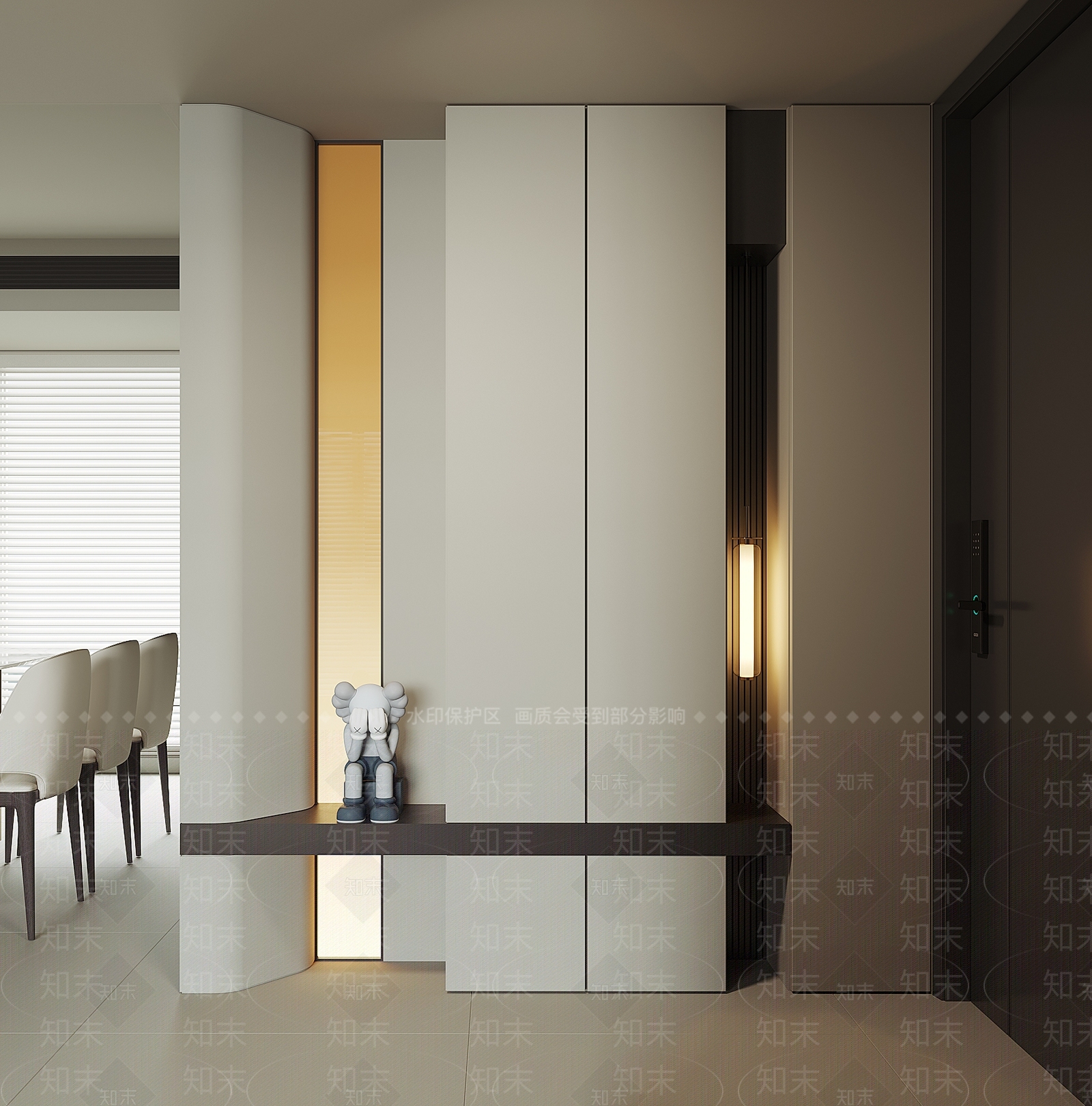 现代鞋柜3D模型下载【ID:1195592171】