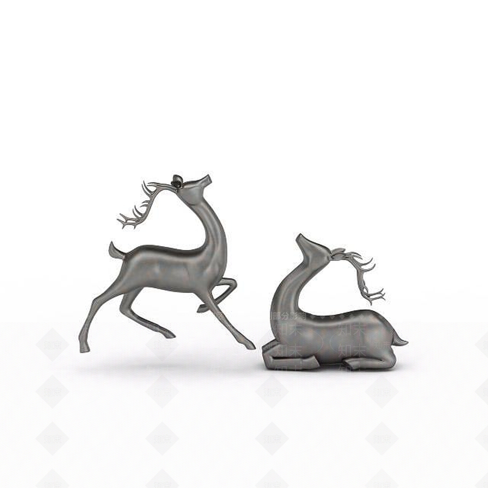 现代鹿摆件3D模型下载【ID:1195592872】