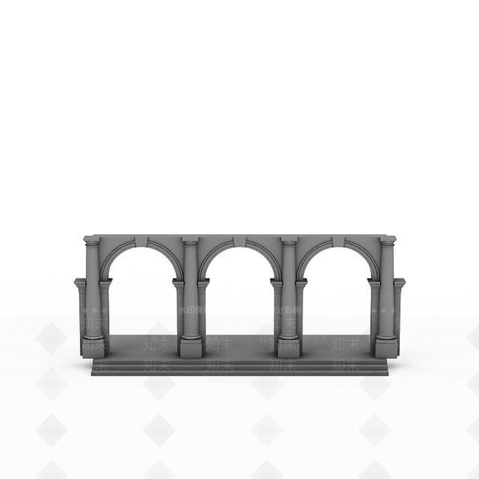 现代公园石膏门3D模型下载【ID:1195593425】